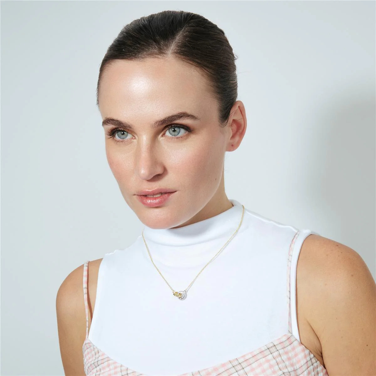 Collar de Circonita Brillante acabado en oro amarillo de 18k - Lepua - Image 2
