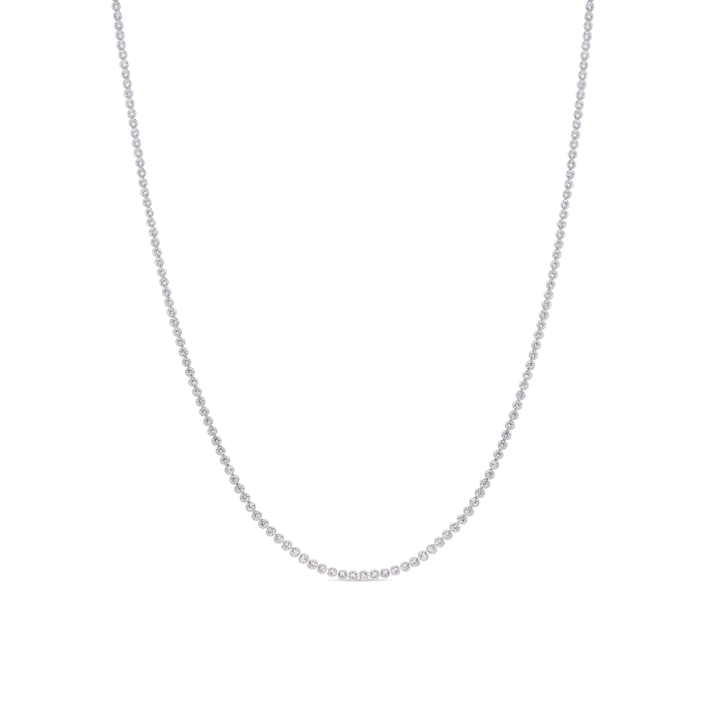 Collar de Circonita Brillante acabado en rodio - Ekano