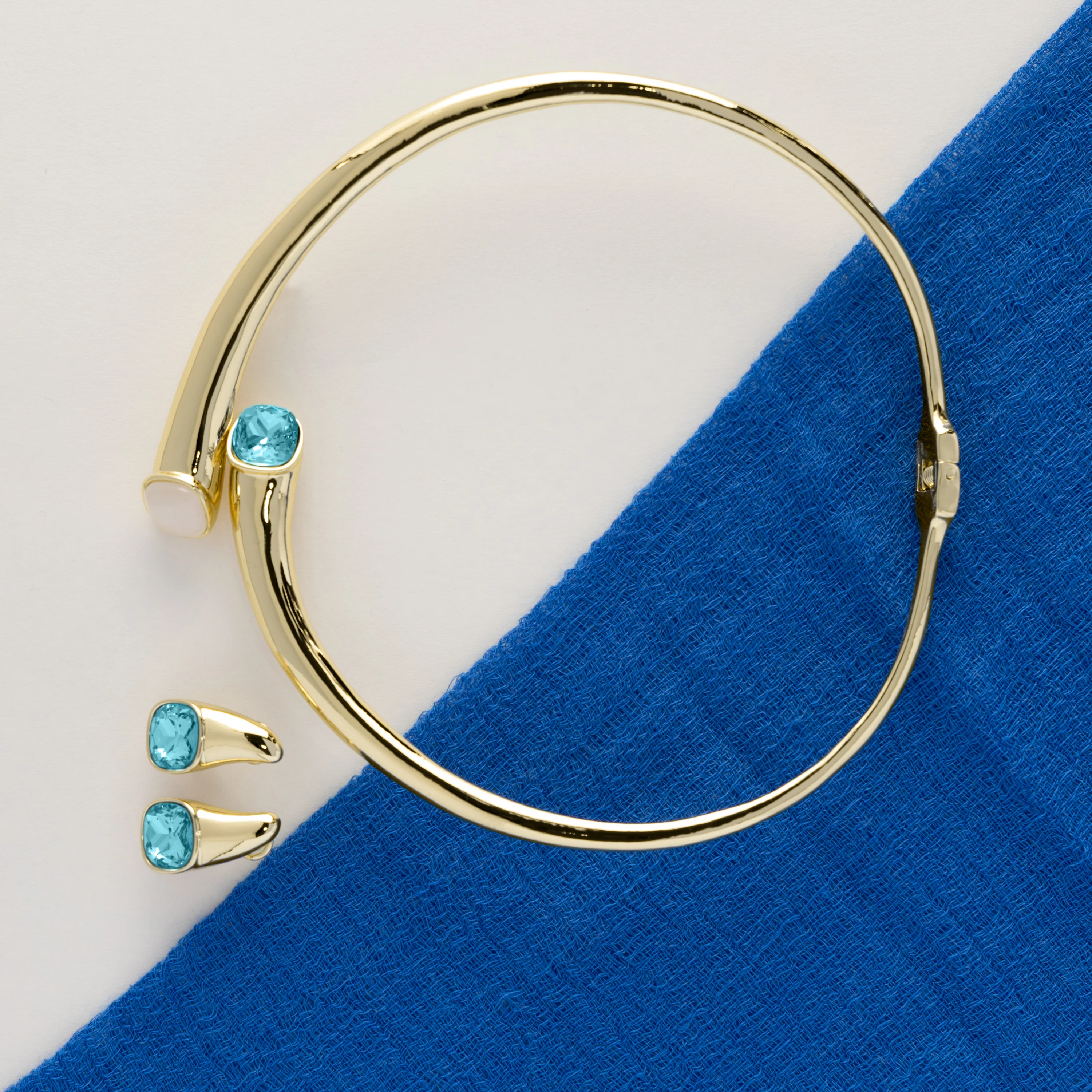 Collar de Cristal Azul acabado en oro amarillo de 18k - Ione - Image 8
