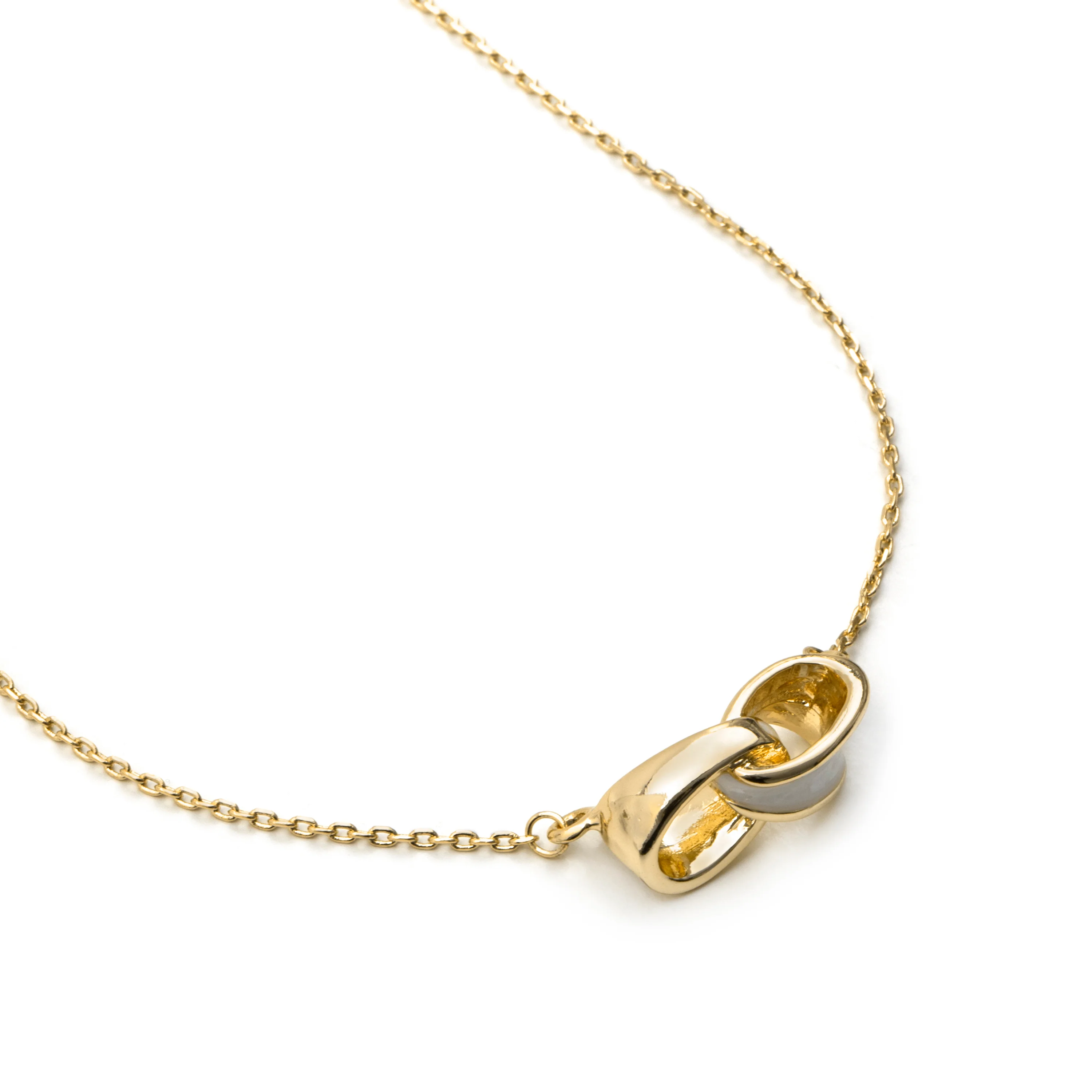 Collar de Madreperla Blanca acabado en oro amarillo de 18k - Lilu - Image 3