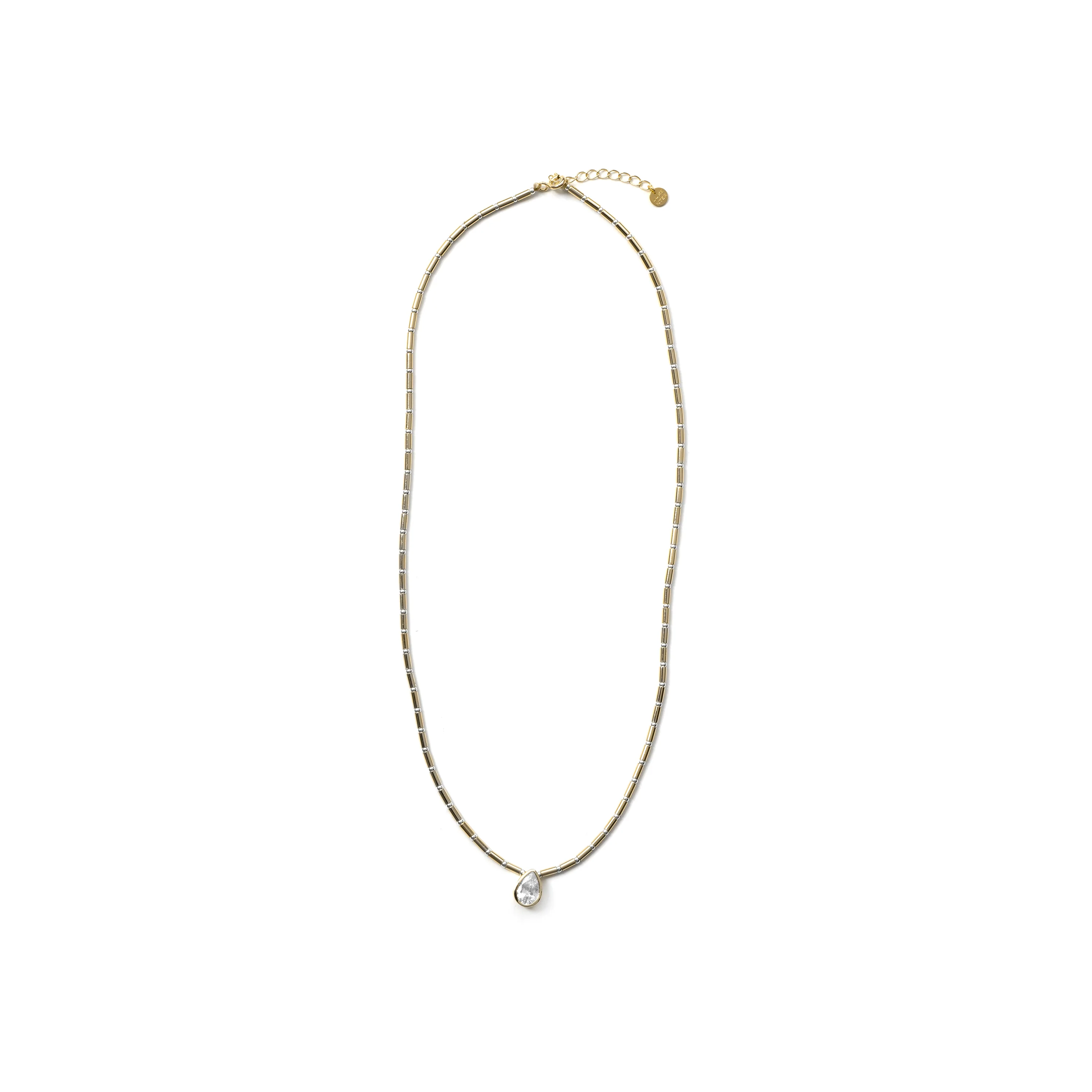 Collar de Plata de Ley 925 y Circonita Brillante acabado en oro amarillo de 18k - Gusva - Image 3