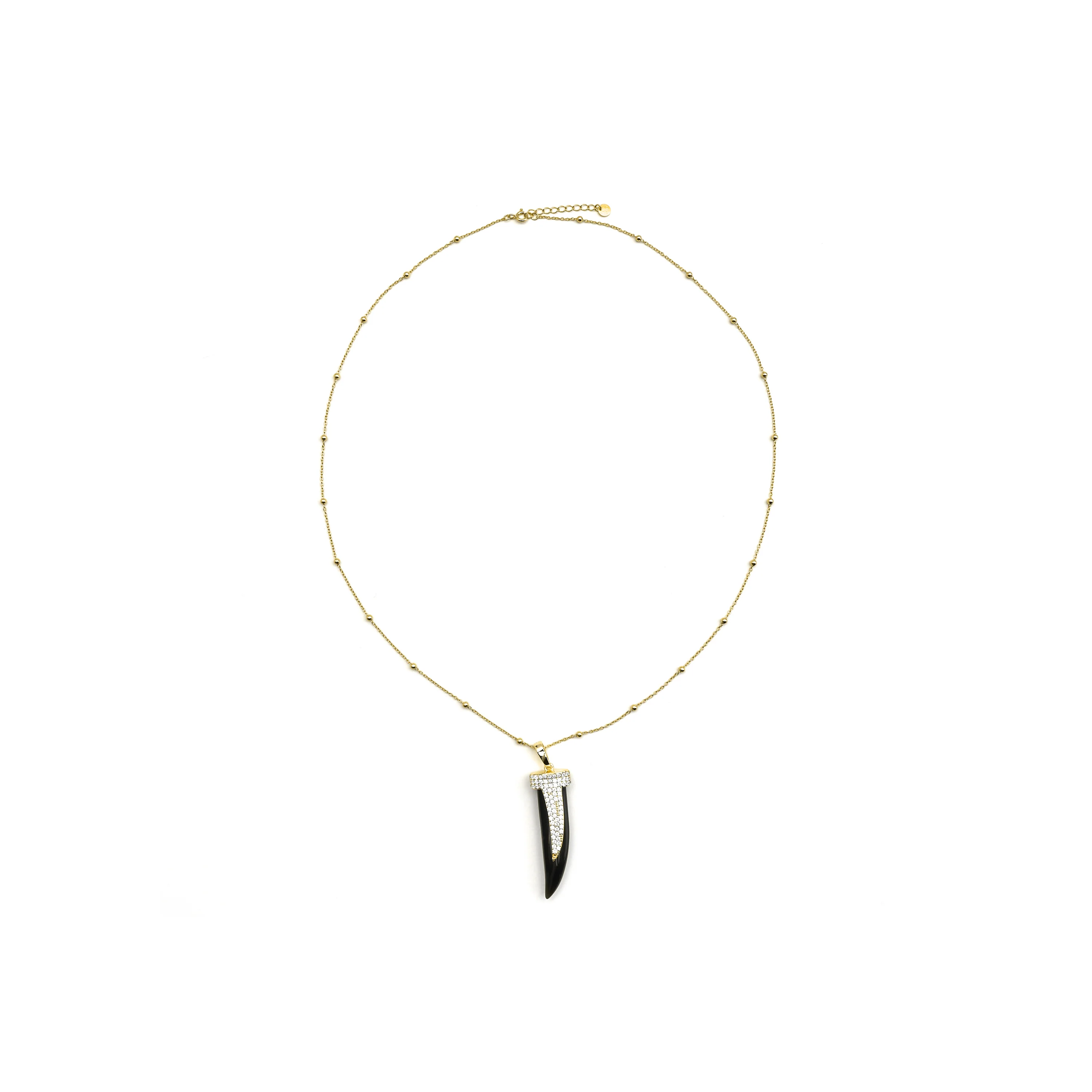 Collar de Plata de Ley 925 y Circonita Brillante acabado oro 18k - Dek - Image 3
