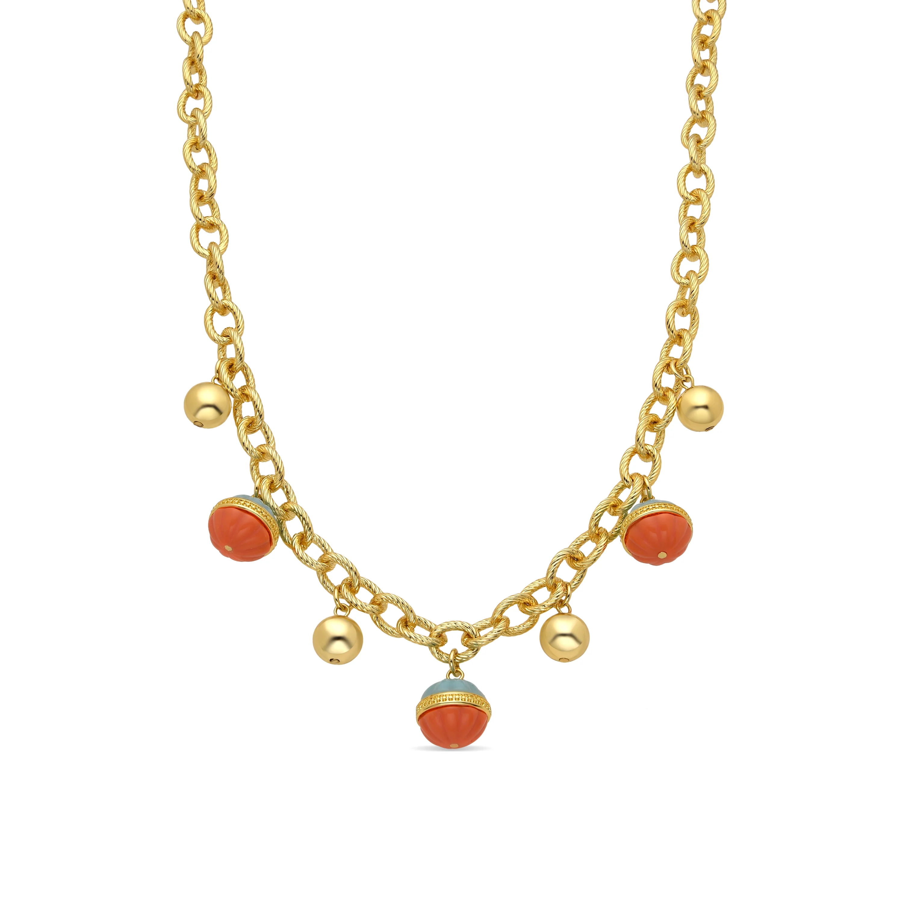 Collar Derko de Resina Multicolor acabado oro amarillo de 18k