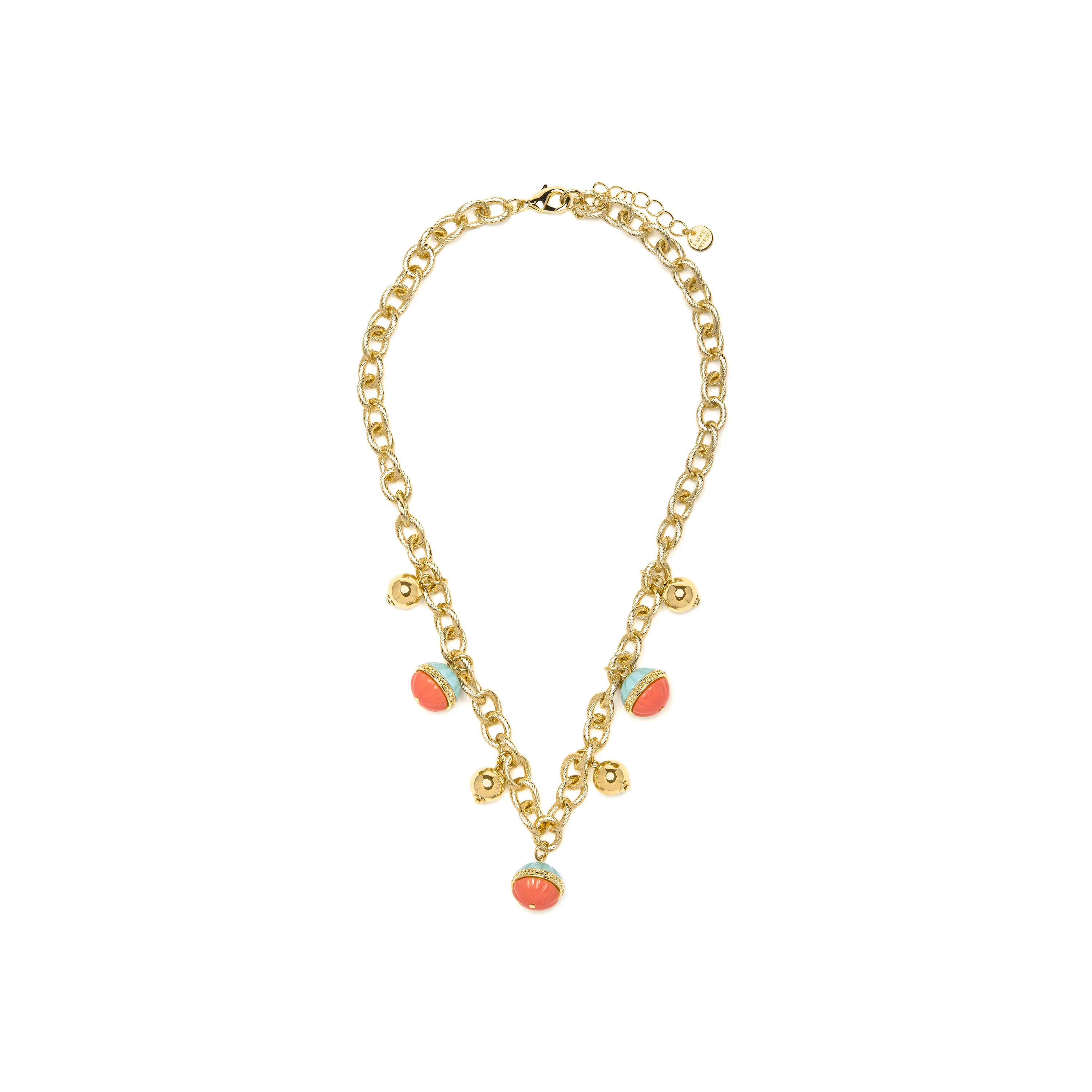 Collar Derko de Resina Multicolor acabado oro amarillo de 18k - Image 3
