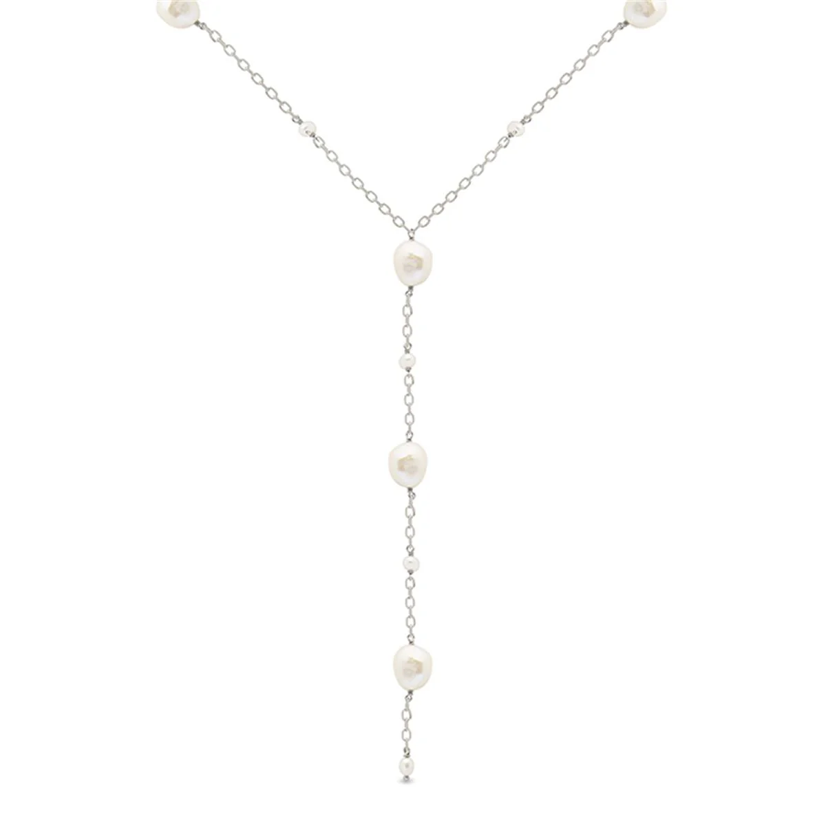 Collar Donham plata, Oro amarillo y perla - Donham BLANCO