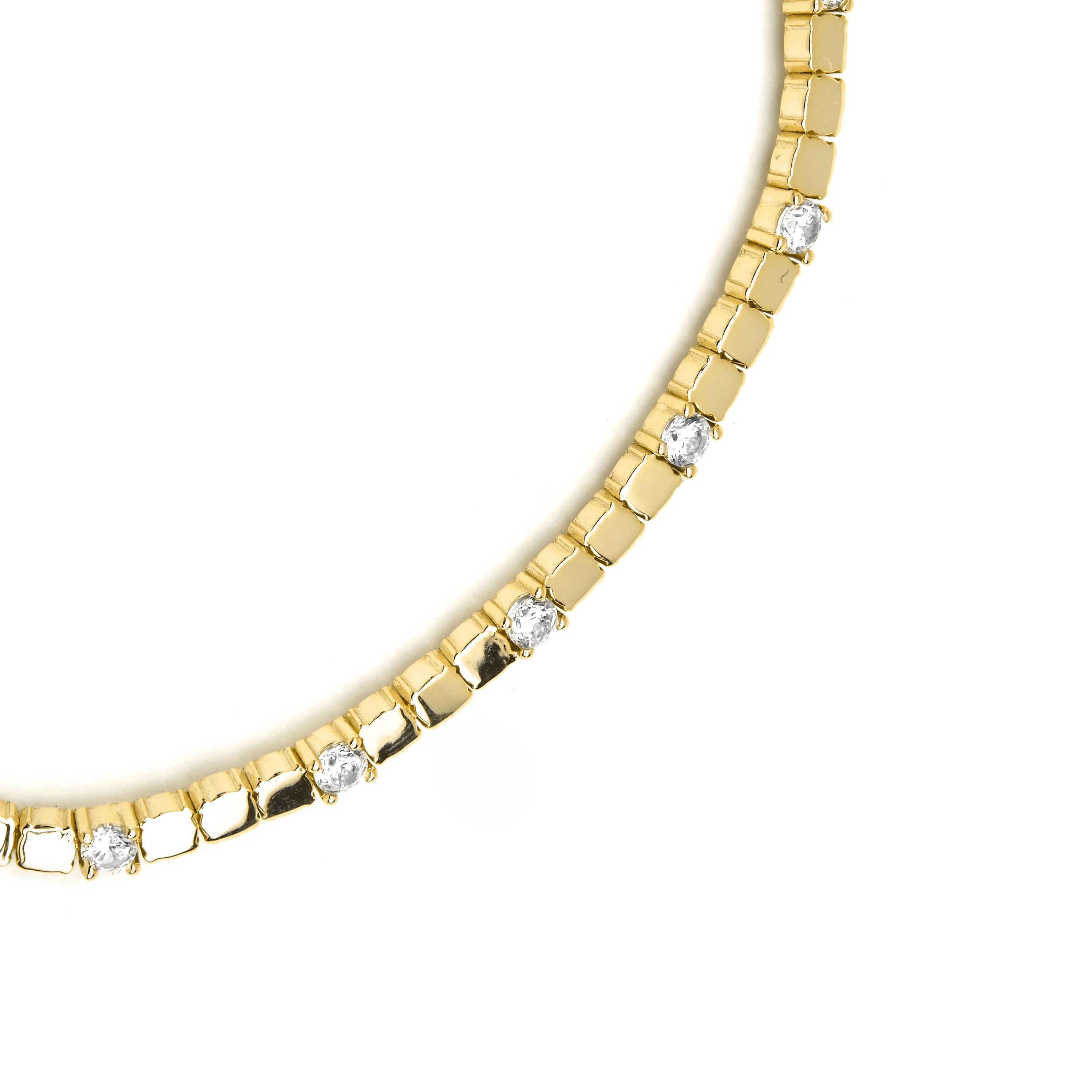 Collar de Plata de Ley 925 y Circonita Brillante acabado oro 18k - Dorane - Image 5