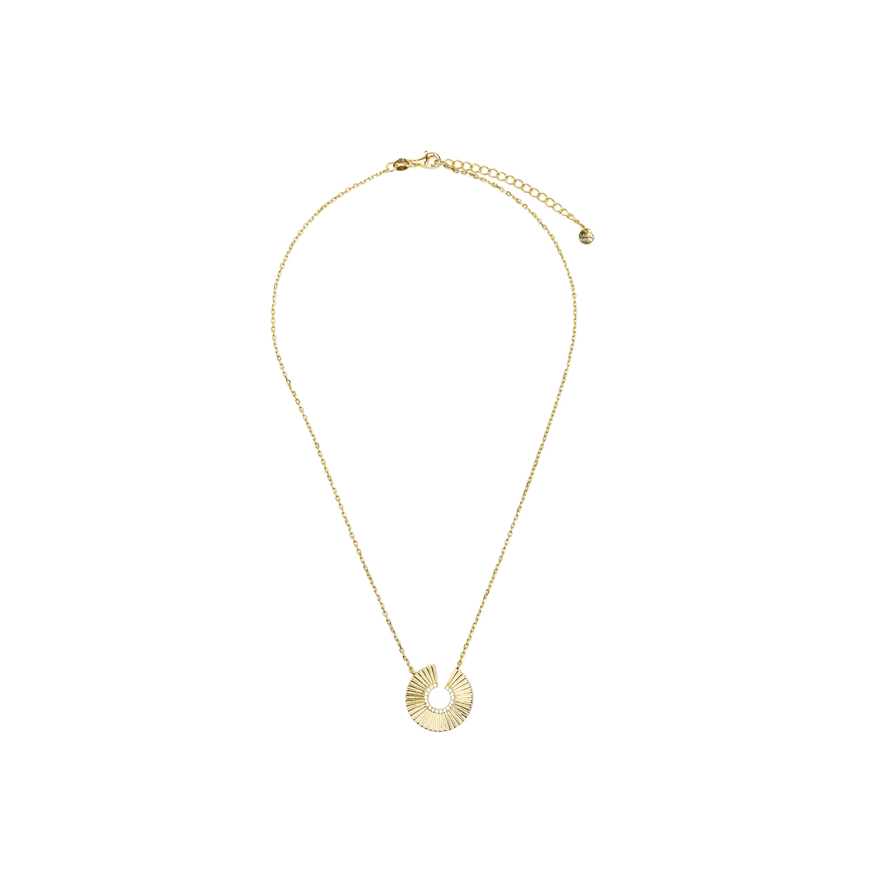 Collar de Plata de Ley 925 y Circonita Brillante acabado oro amarillo de 18k - Dragi - Image 3