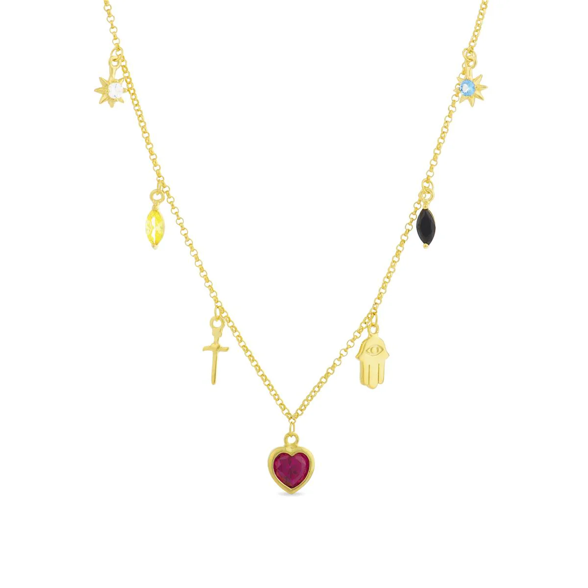 Collar Draro Plata De Ley 925 - Draro MULTICOLOR