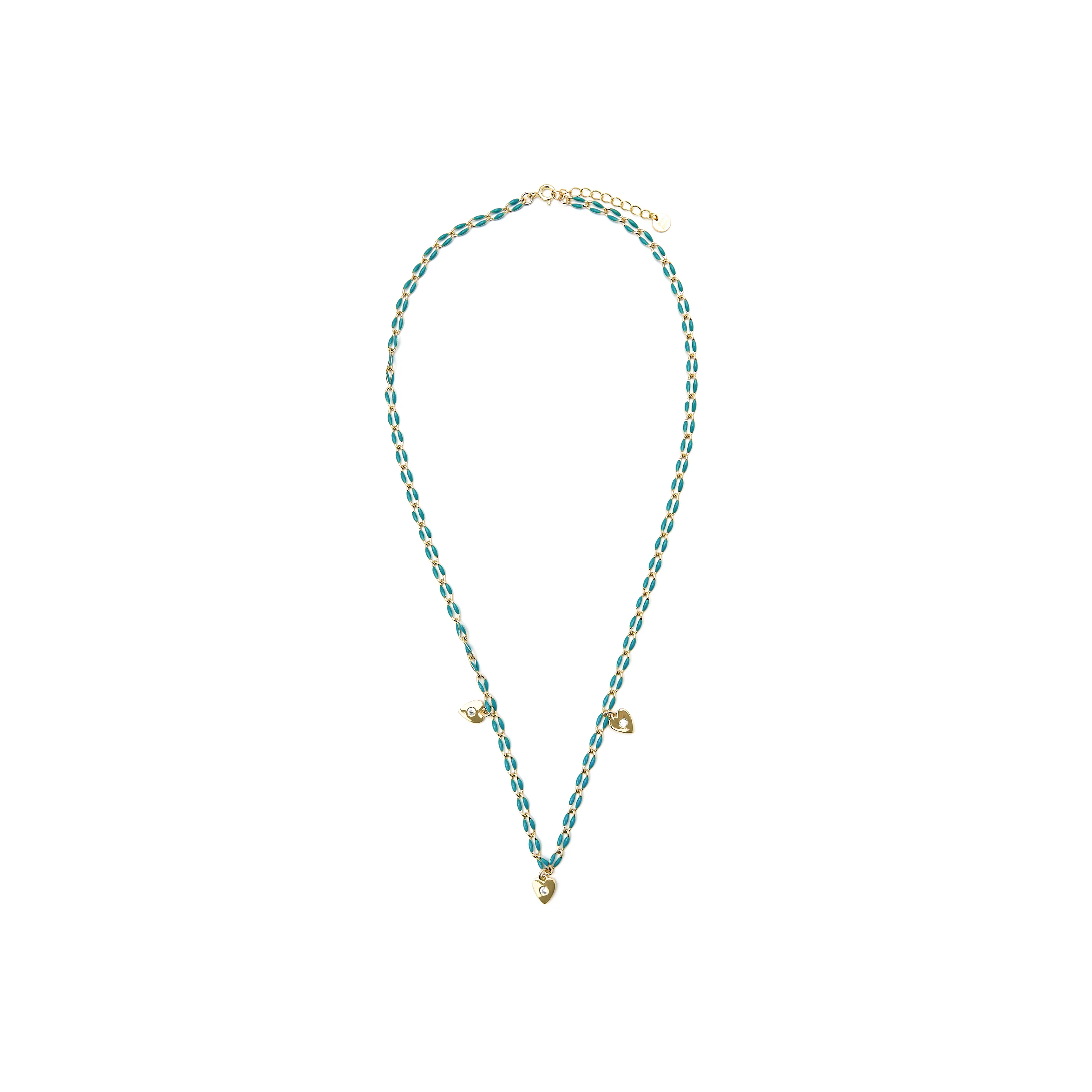 Collar de Plata de Ley 925 y Lacado Azul acabado oro amarillo de 18k - Drukya - Image 3