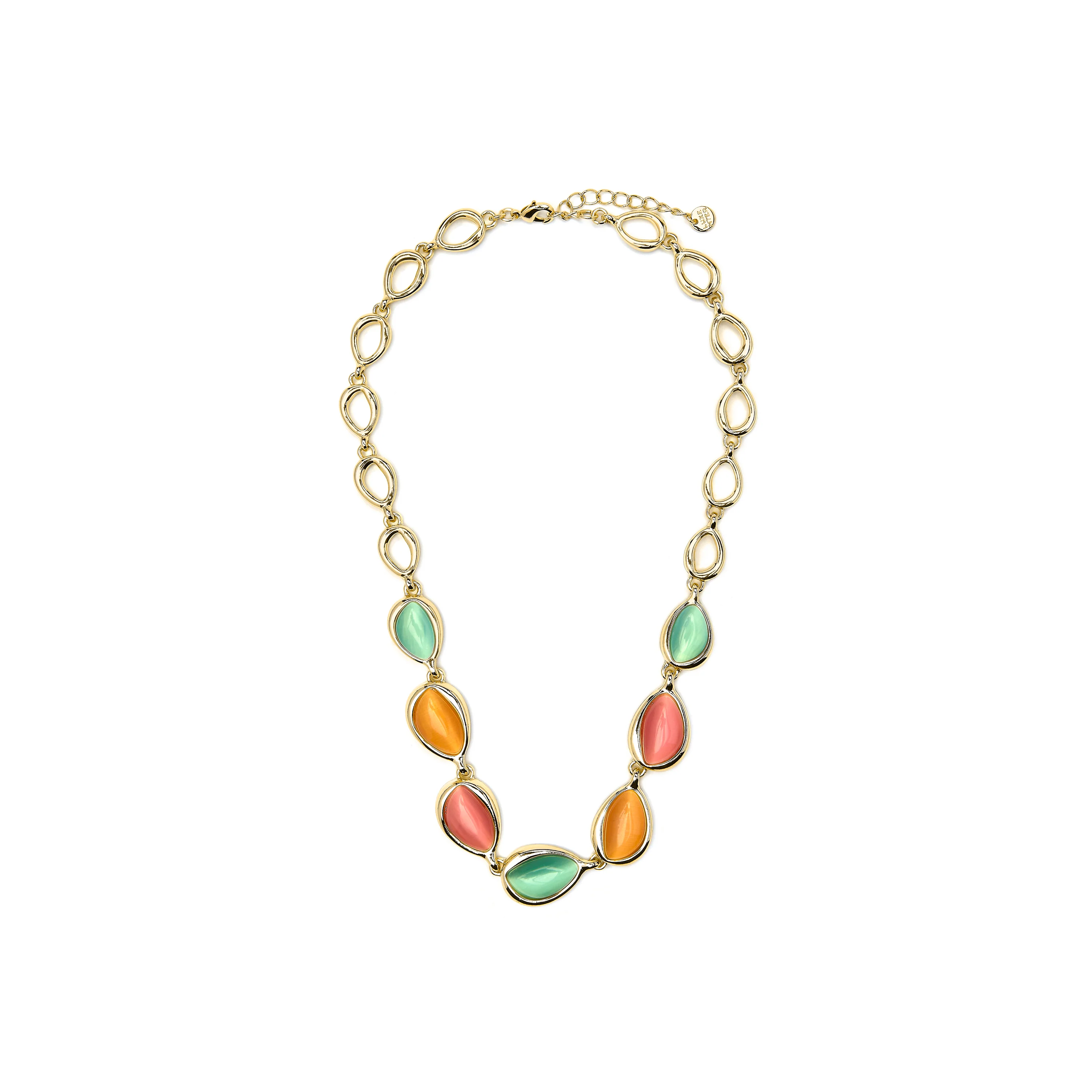 Collar acabado oro amarillo de 18k y Ojo de Gato Multicolor - Dulfo - Image 3