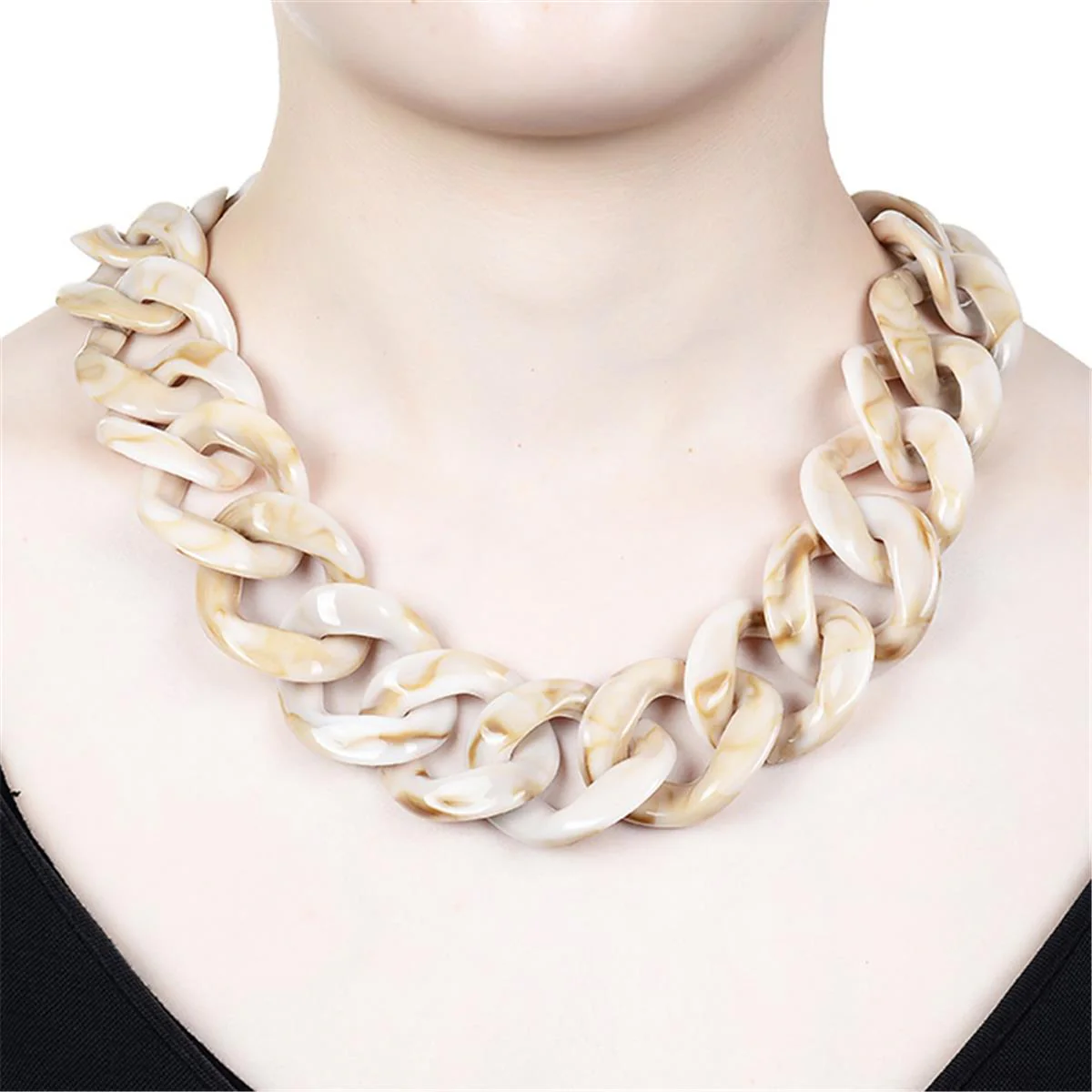 Collar Dunliam acabado en Oro Amarillo de 18 Kts - Dunliam BLANCO - Image 2