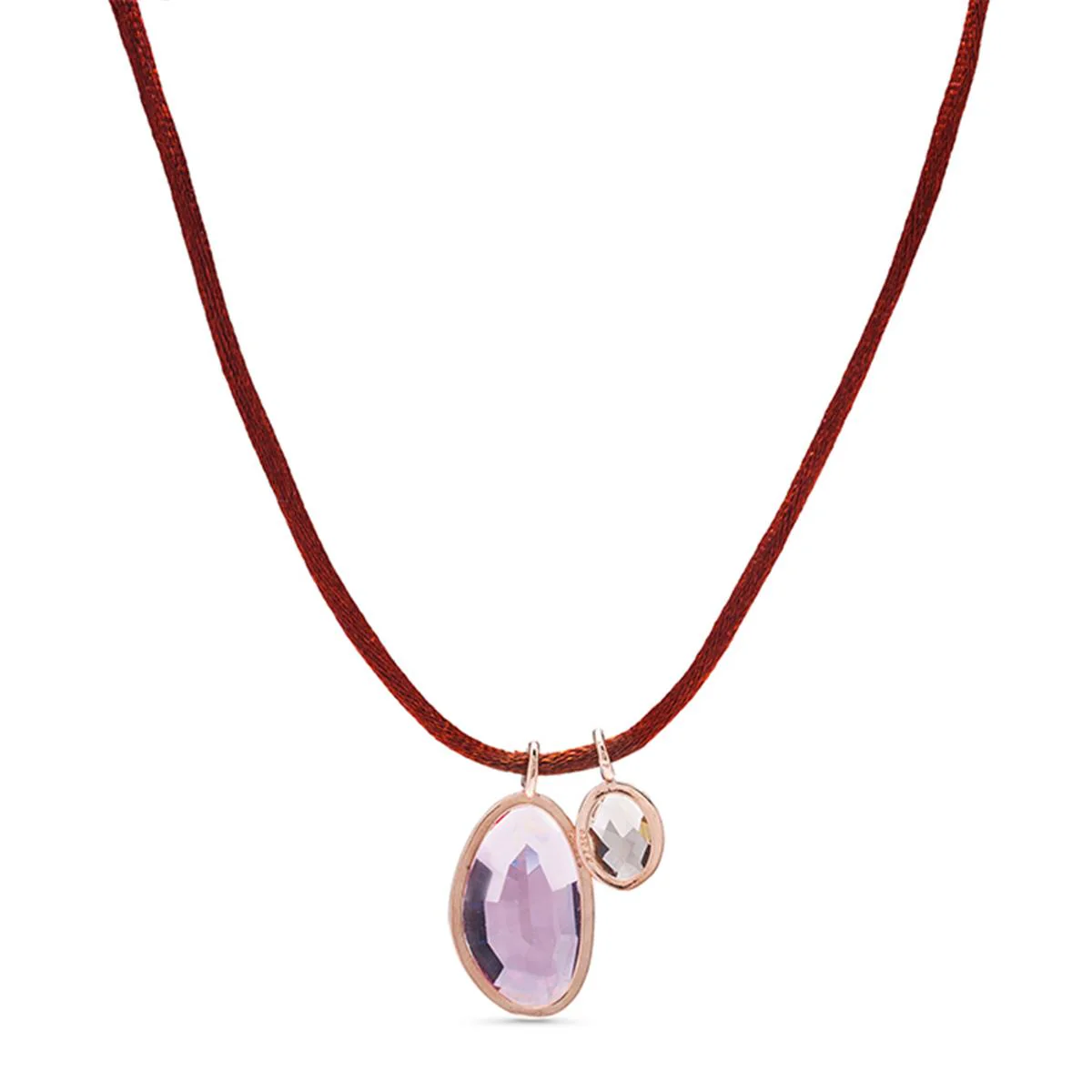 Collar Edwil Plata, Oro rosa y Rosa CH - Edwil ROSA
