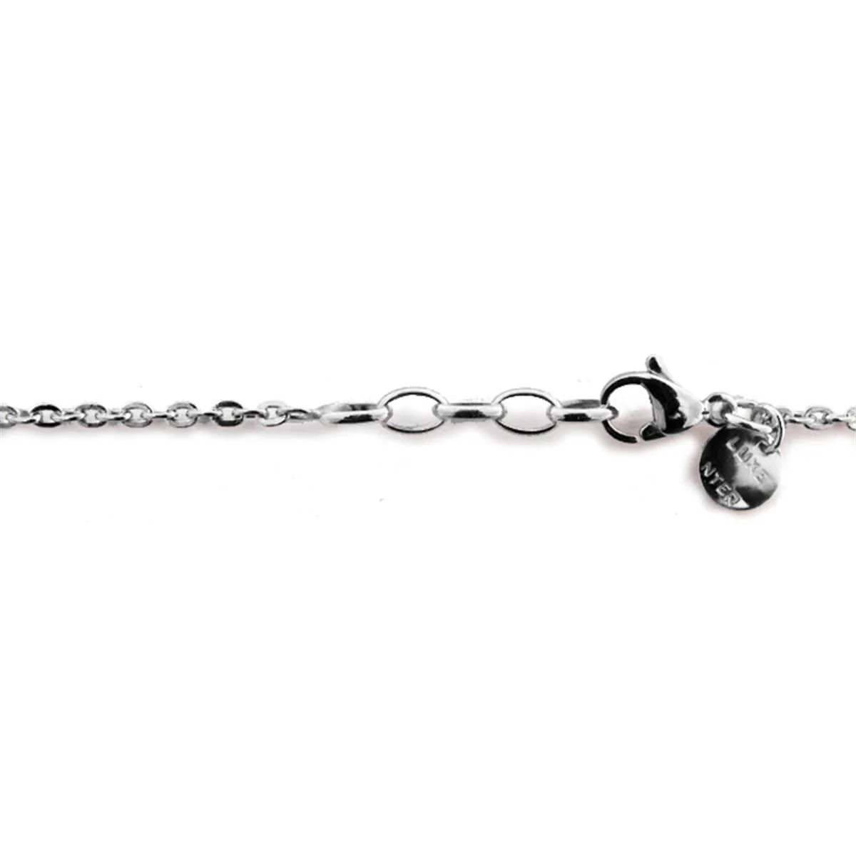 Collar Eslabon acabado en Rodio - Eslabon GRIS