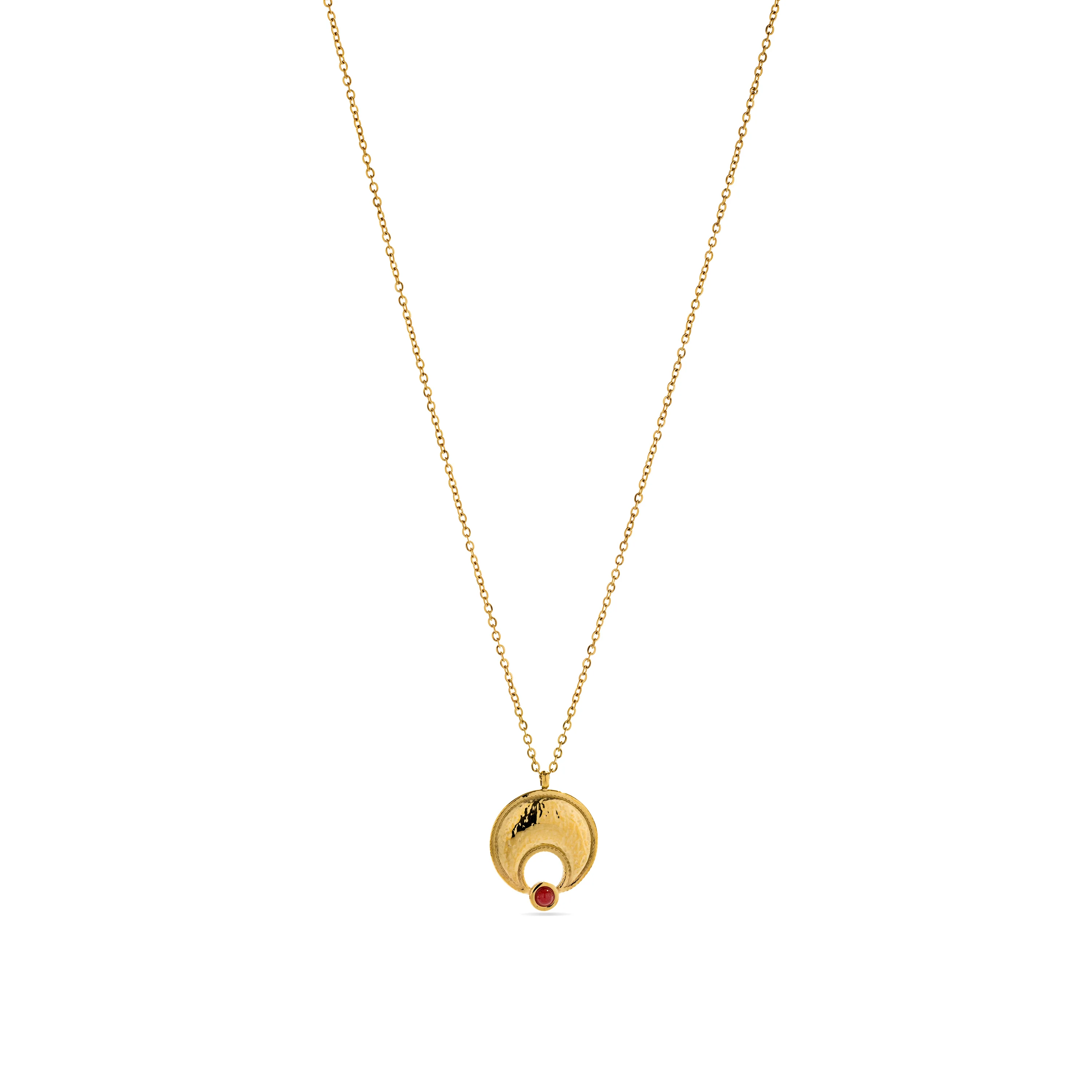 Collar de Coral acabado en oro amarillo 18K - Euvia