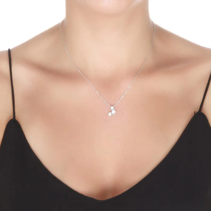 Collar de Plata de Ley 925 con Circonita Brillante acabado en rodio - Familia - Image 2