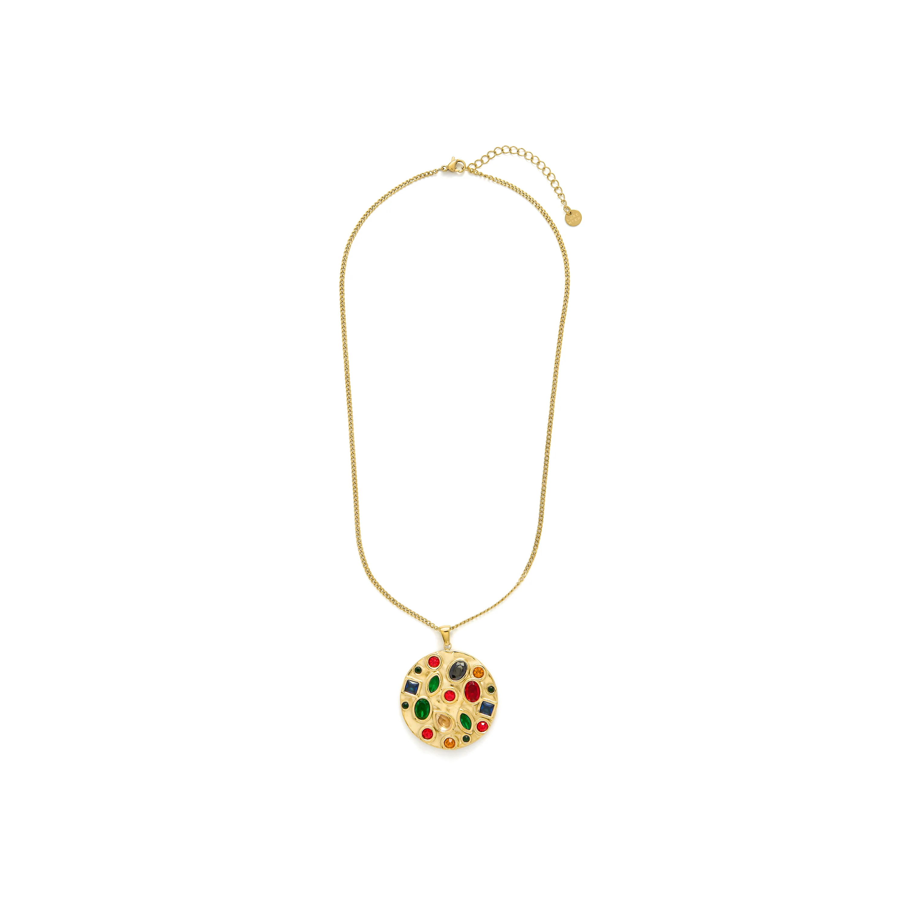 Collar de Cuarzo Hidrotermal Multicolor acabado en oro amarillo 18k - Fansya - Image 3