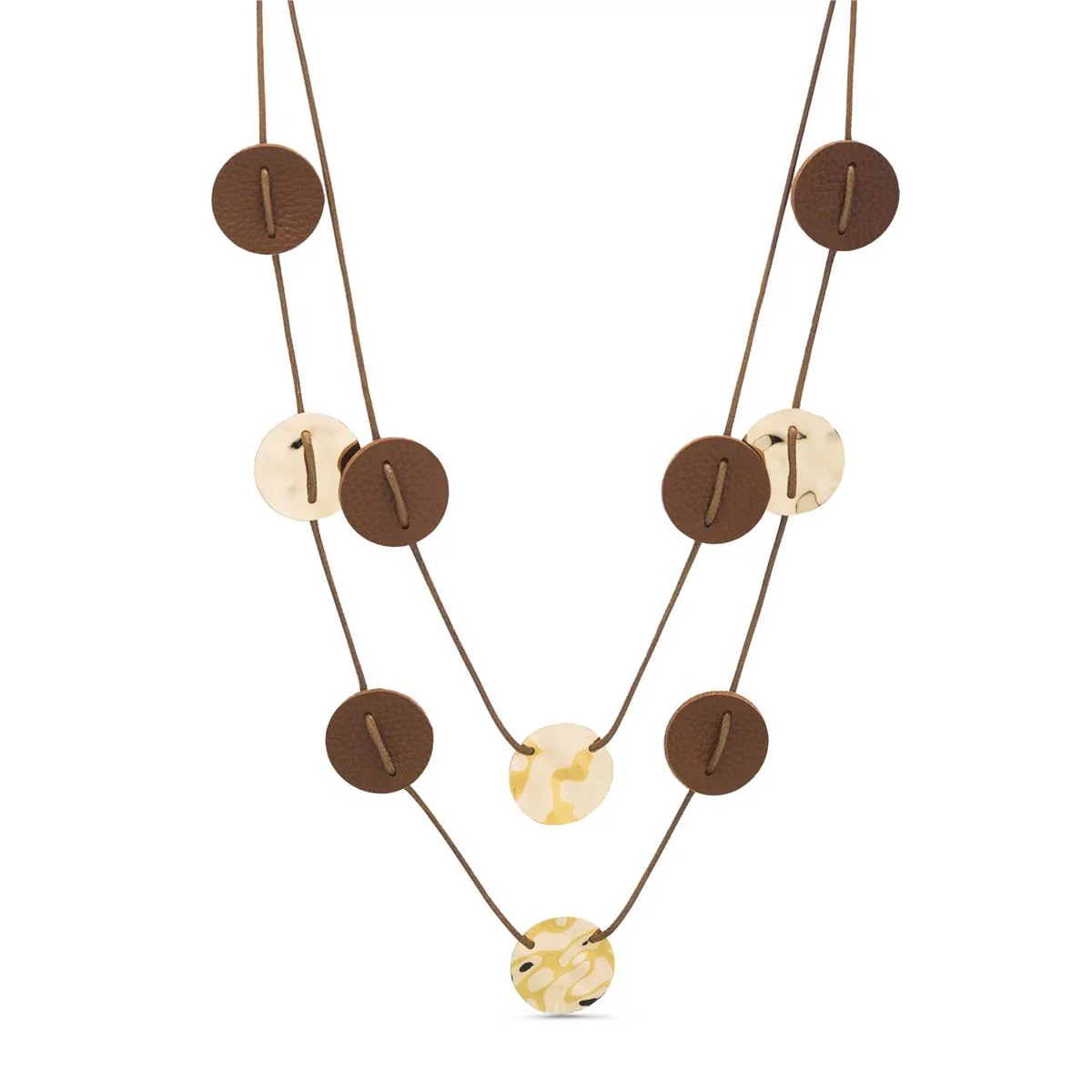 Collar Fatuh acabado en Oro Amarillo de 18 Kts - Fatuh MARRON