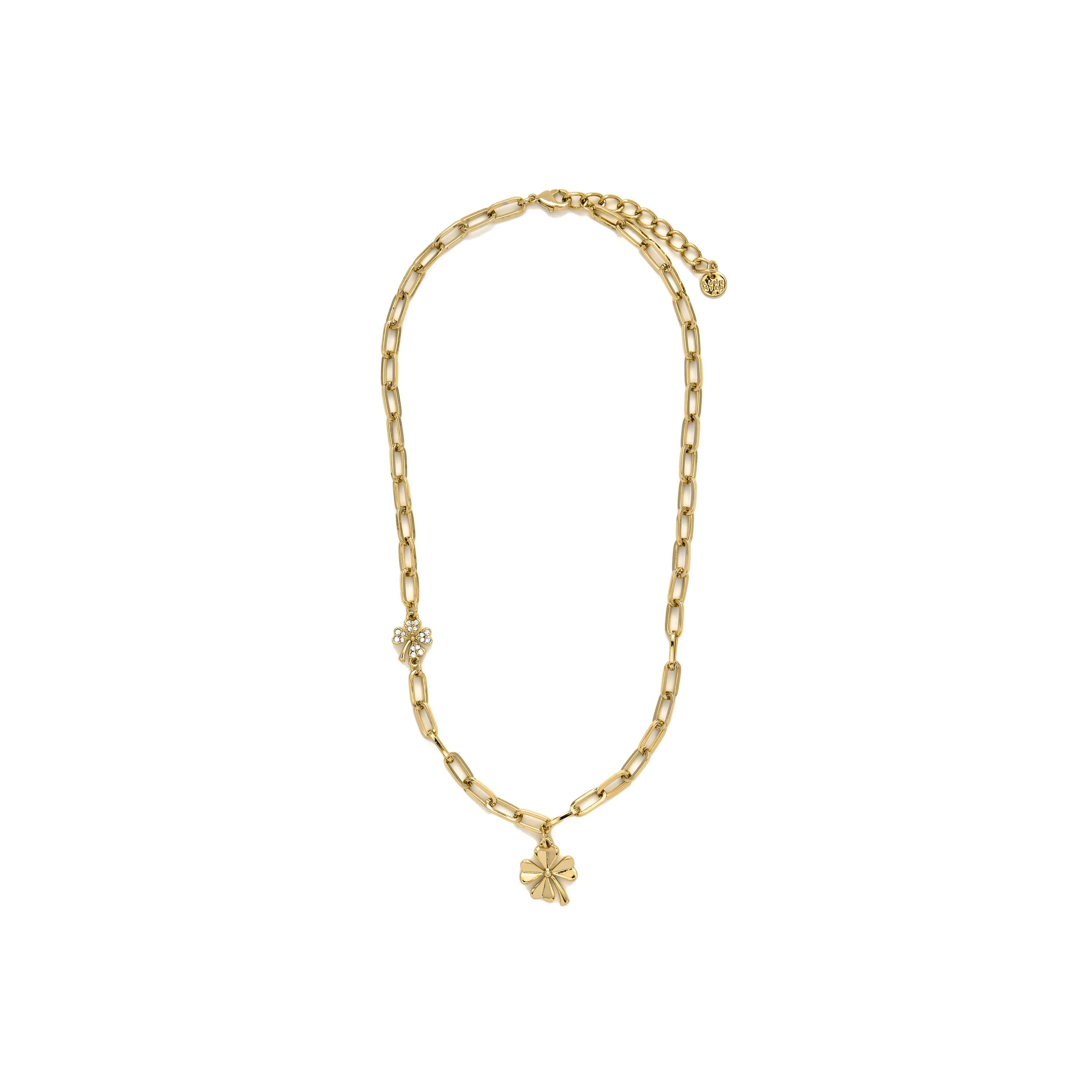 Collar de Circonita Brillante acabado en oro amarillo 18K - Flor - Image 3
