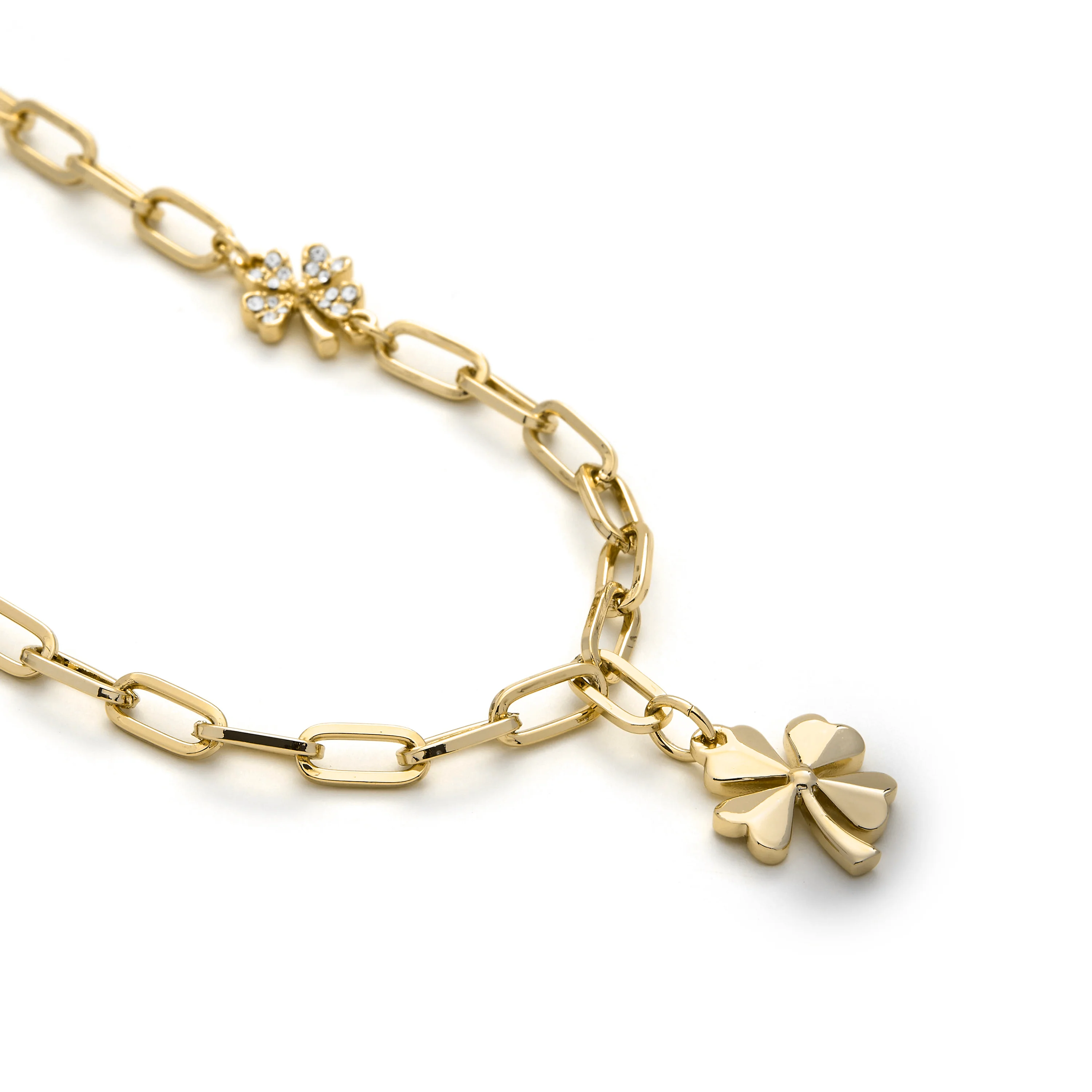 Collar de Circonita Brillante acabado en oro amarillo 18K - Flor - Image 4