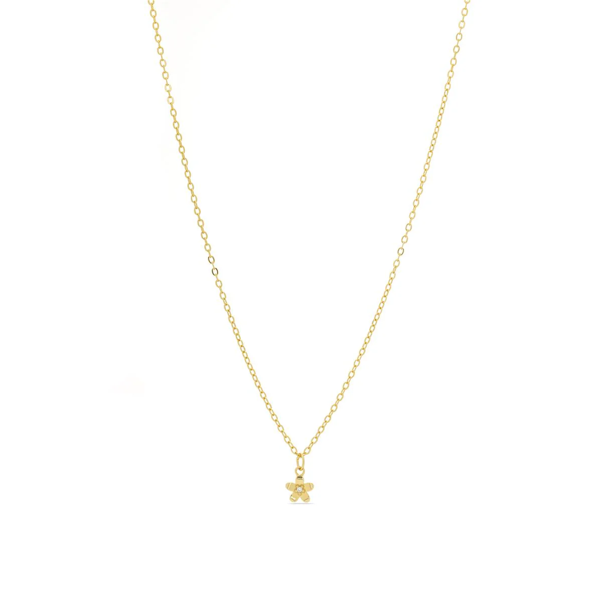 Collar Flor Plata de Ley 925 - Flor BLANCO