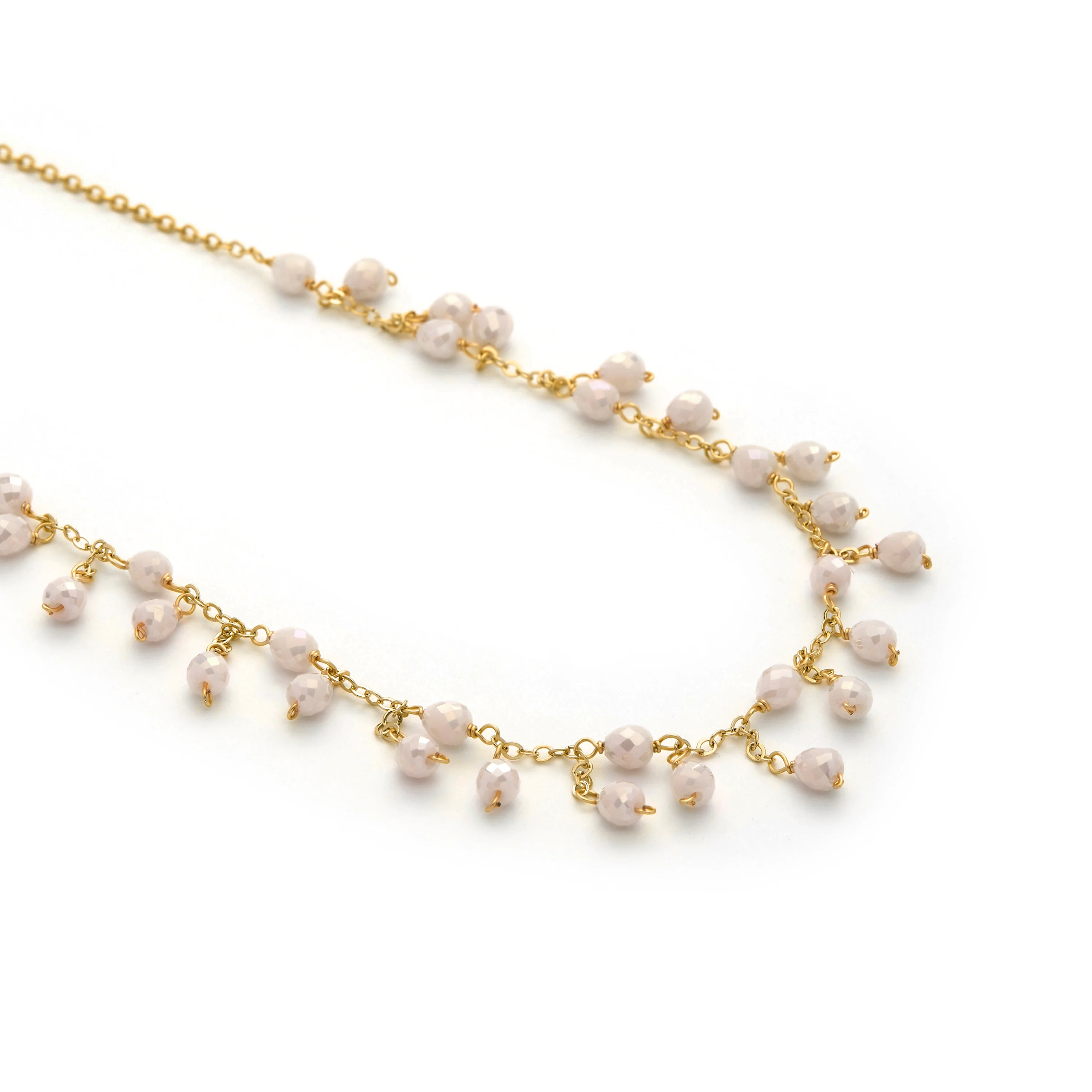 Collar de Cristal Blanco acabado en oro amarillo 18k - Fyre - Image 5