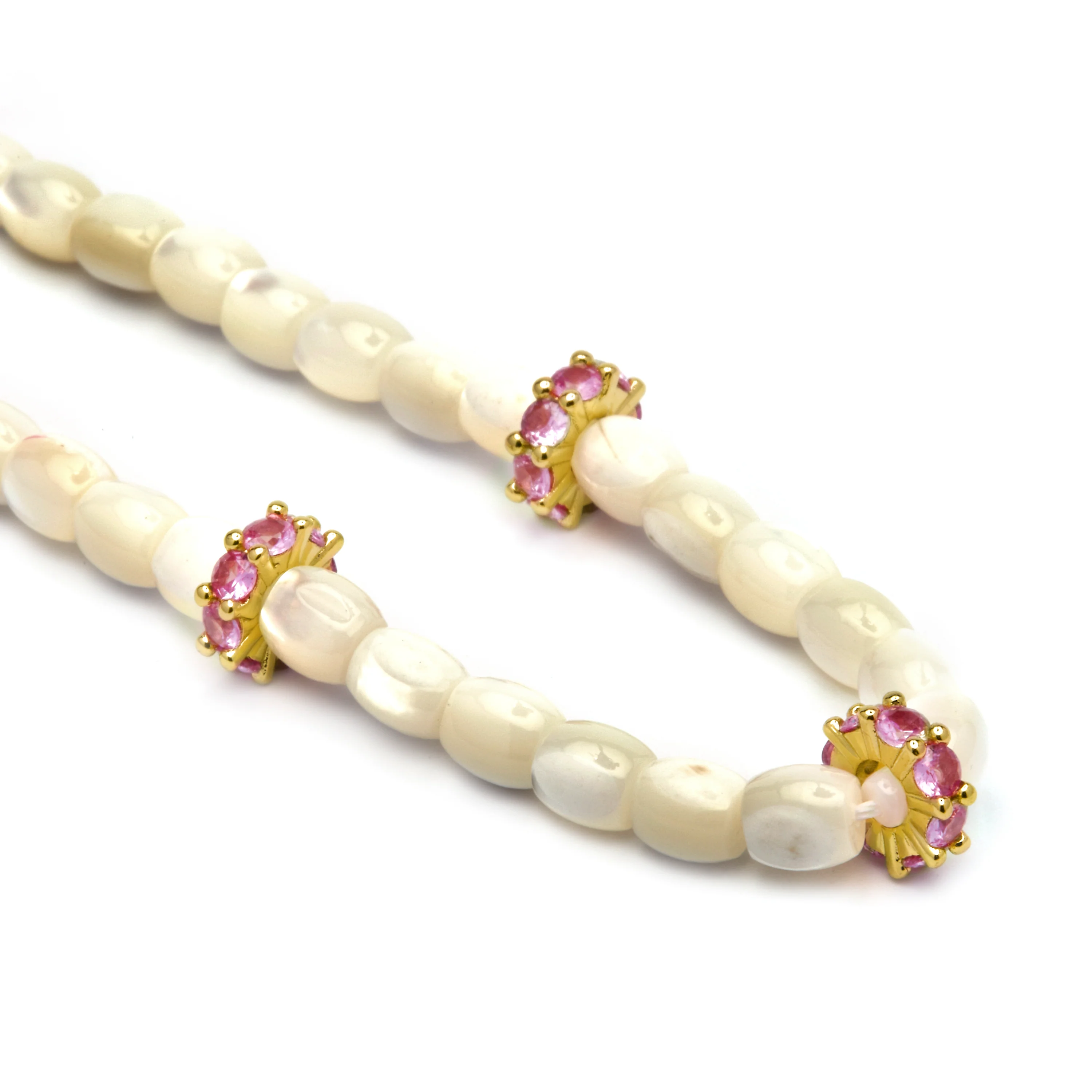 Collar de Plata de Ley 925 y Madreperla Blanca acabado oro amarillo de 18k - Fyro - Image 5