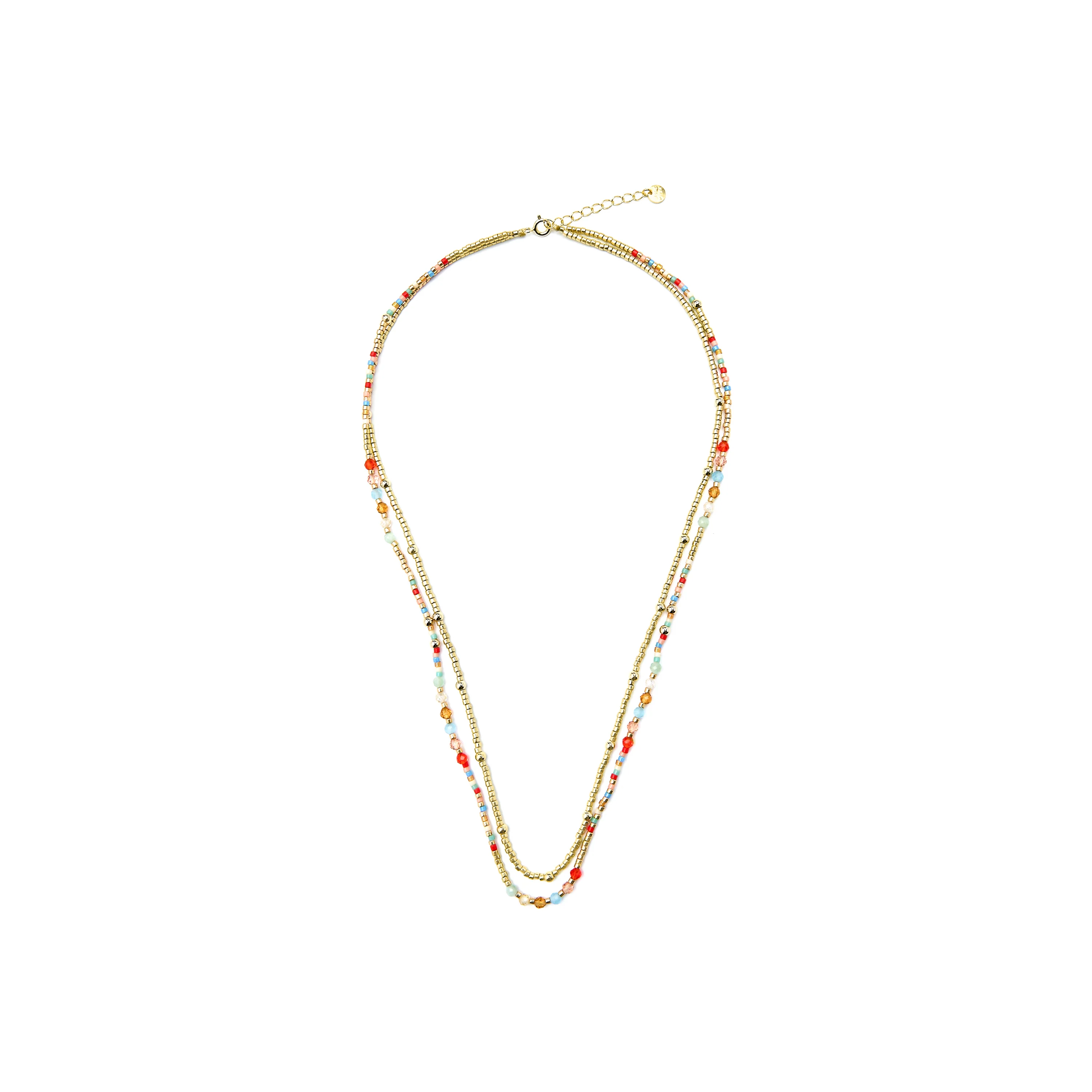 Collar de Plata de Ley 925 y Cristal Multicolor acabado oro amarillo de 18k - Guth - Image 3