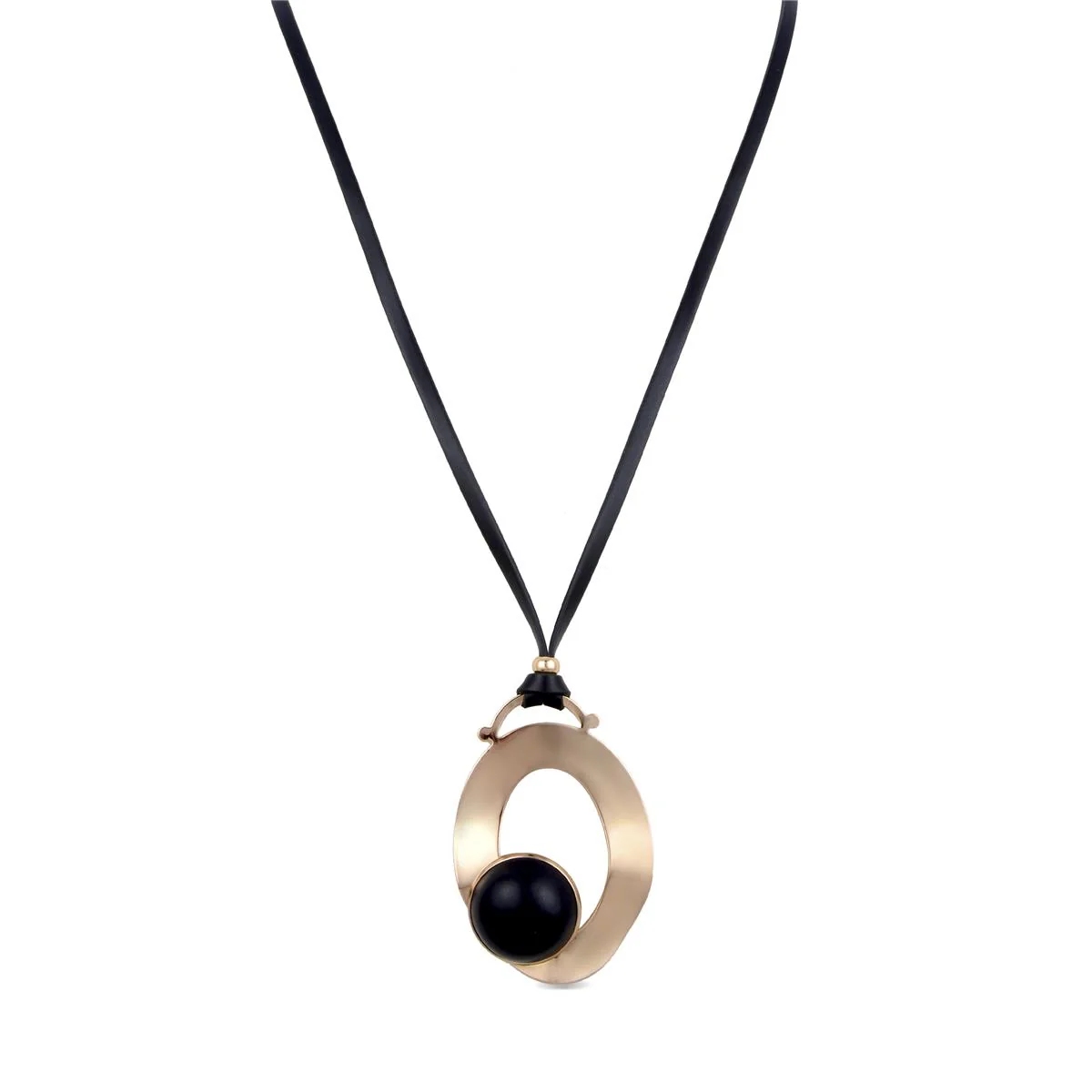 Collar Hekram acabado en Oro Amarillo de 18 Kts - Hekram NEGRO