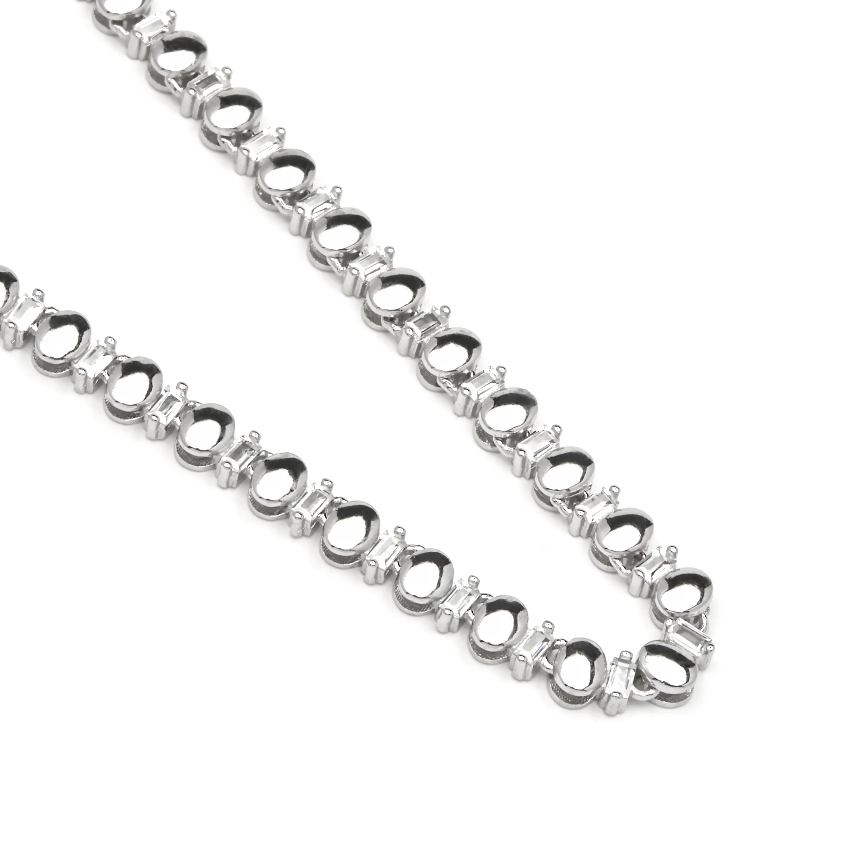 Pulsera de Plata de Ley 925 y Circonita Brillante acabado rodio - Hidot - Image 5