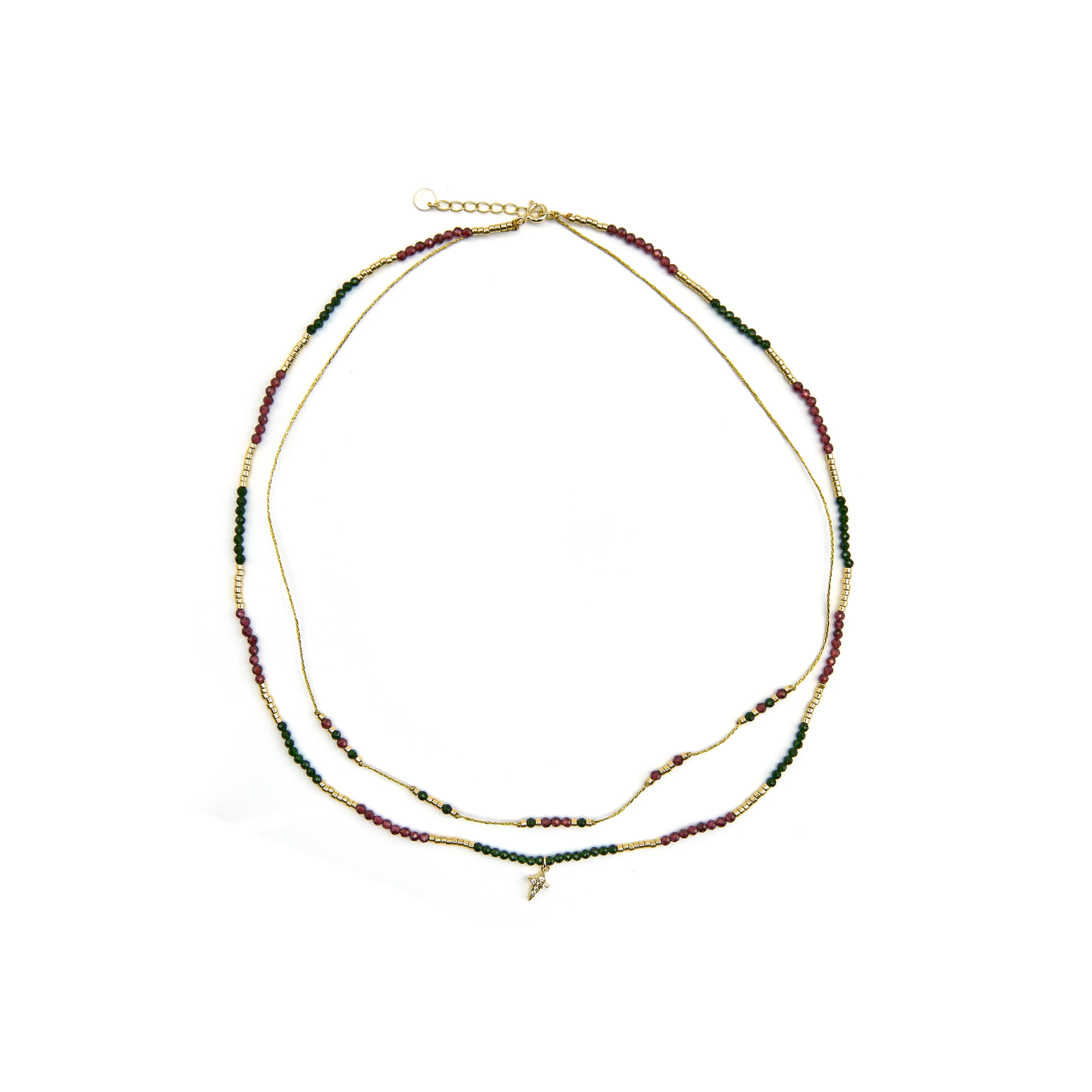 Collar de Plata de Ley 925 y Circonita Brillante acabado oro 18k - Holis - Image 3