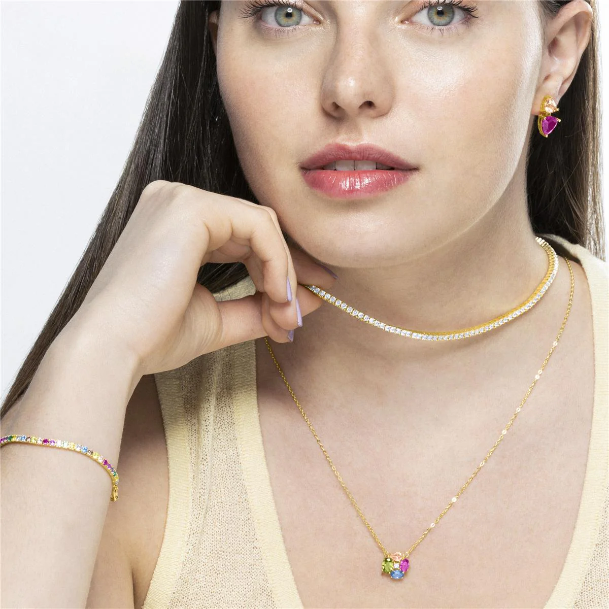 Collar Ilsah Plata de Ley 925 - Ilsah MULTICOLOR - Image 2