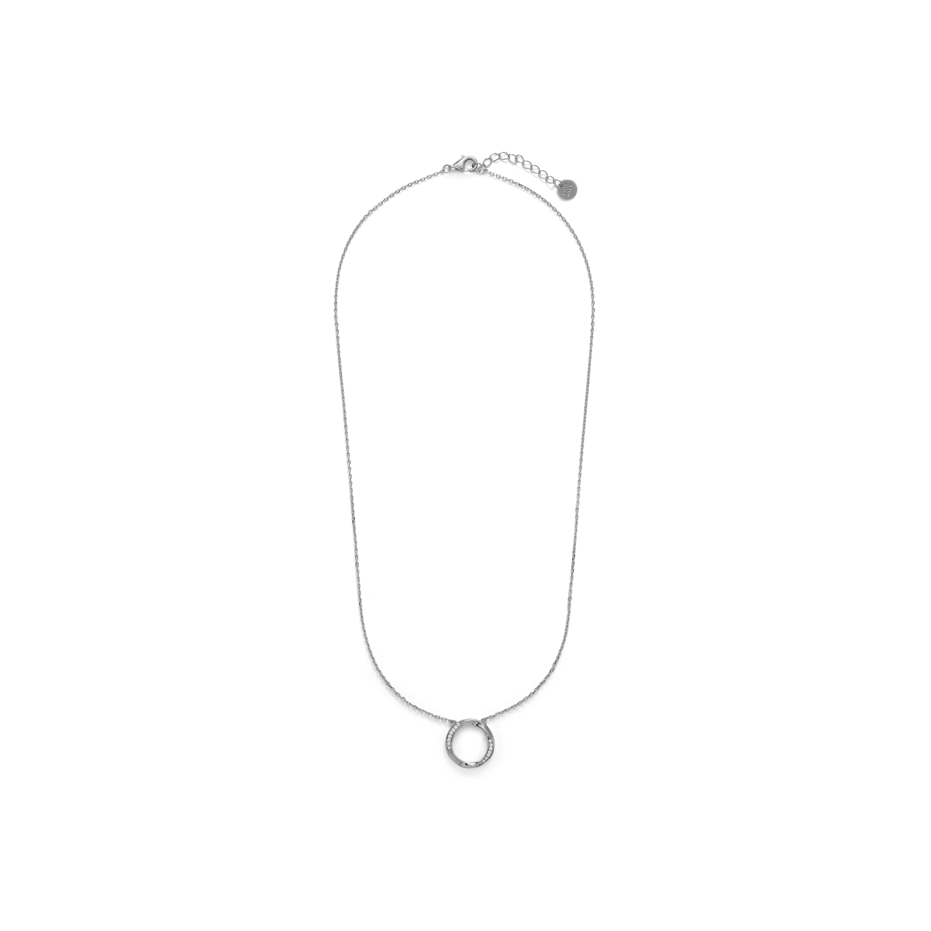 Collar de Plata de Ley 925 y Circonita Brillante acabado en rodio - Ilwe - Image 3