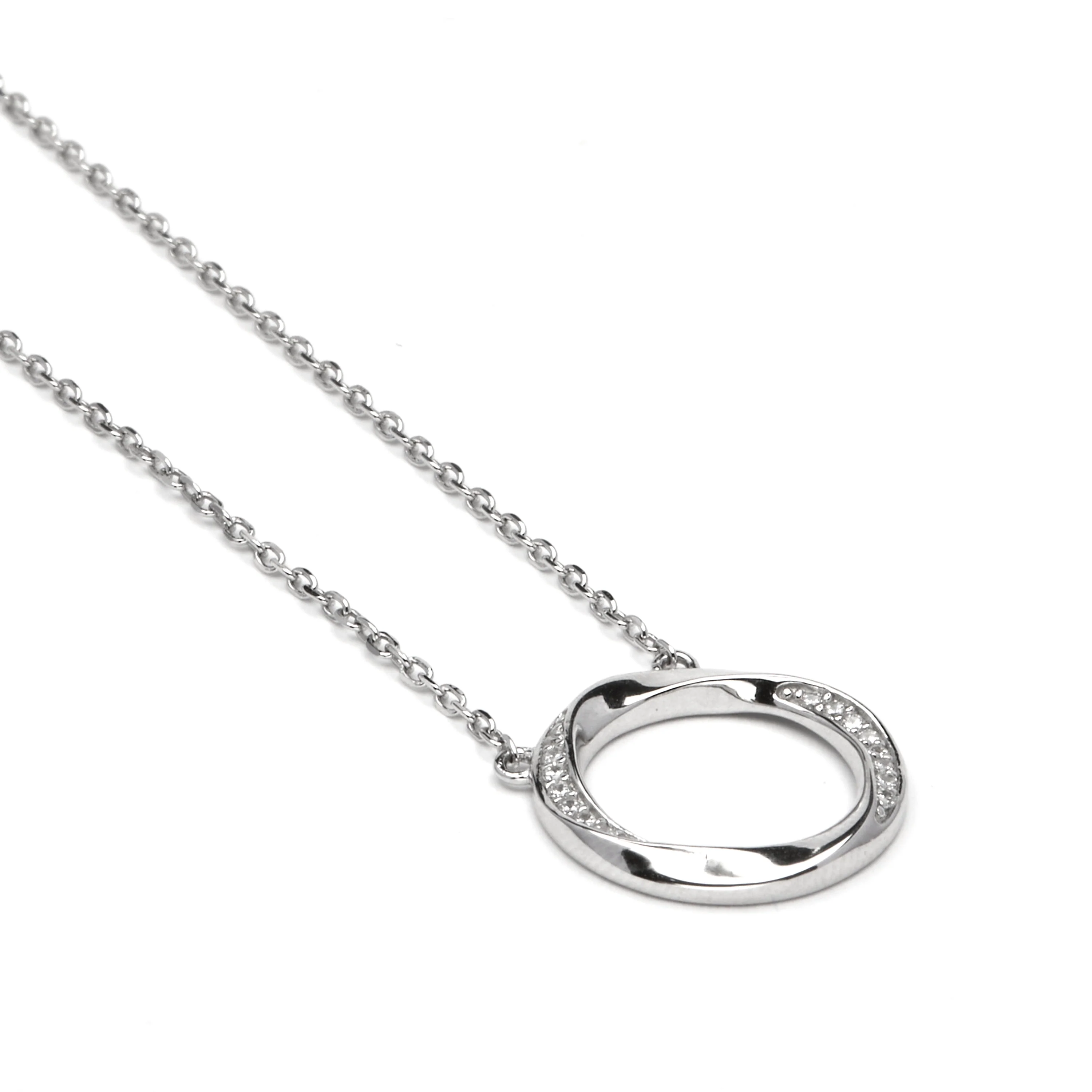 Collar de Plata de Ley 925 y Circonita Brillante acabado en rodio - Ilwe - Image 5