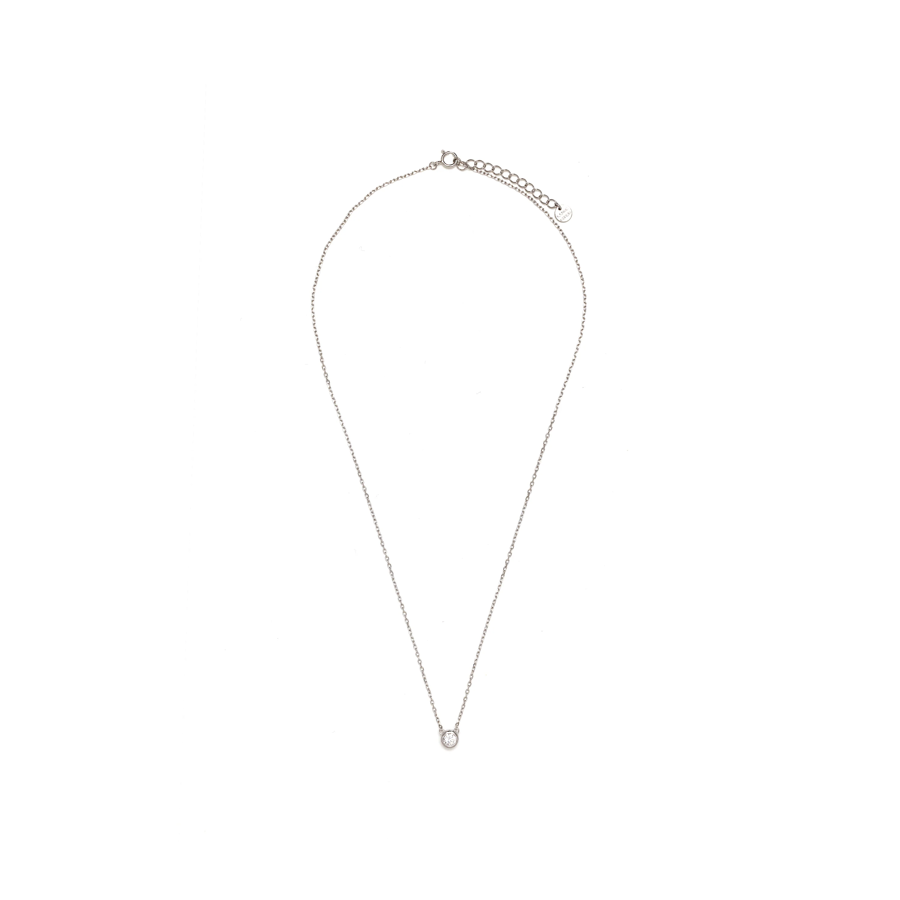 Collar de Plata de Ley 925 con Circonita Brillante acabado en rodio - Imrak - Image 3