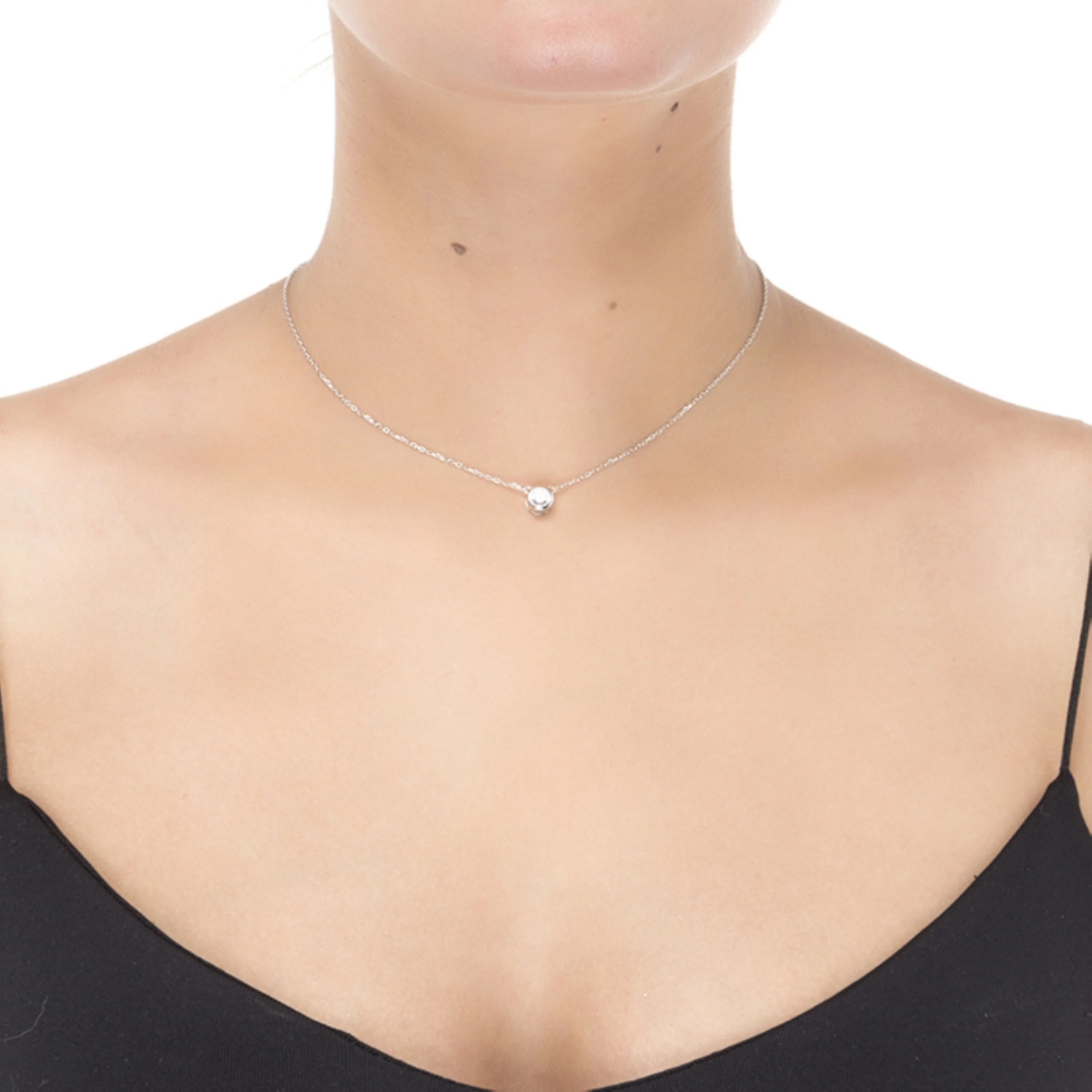 Collar de Plata de Ley 925 con Circonita Brillante acabado en rodio - Imrak - Image 2