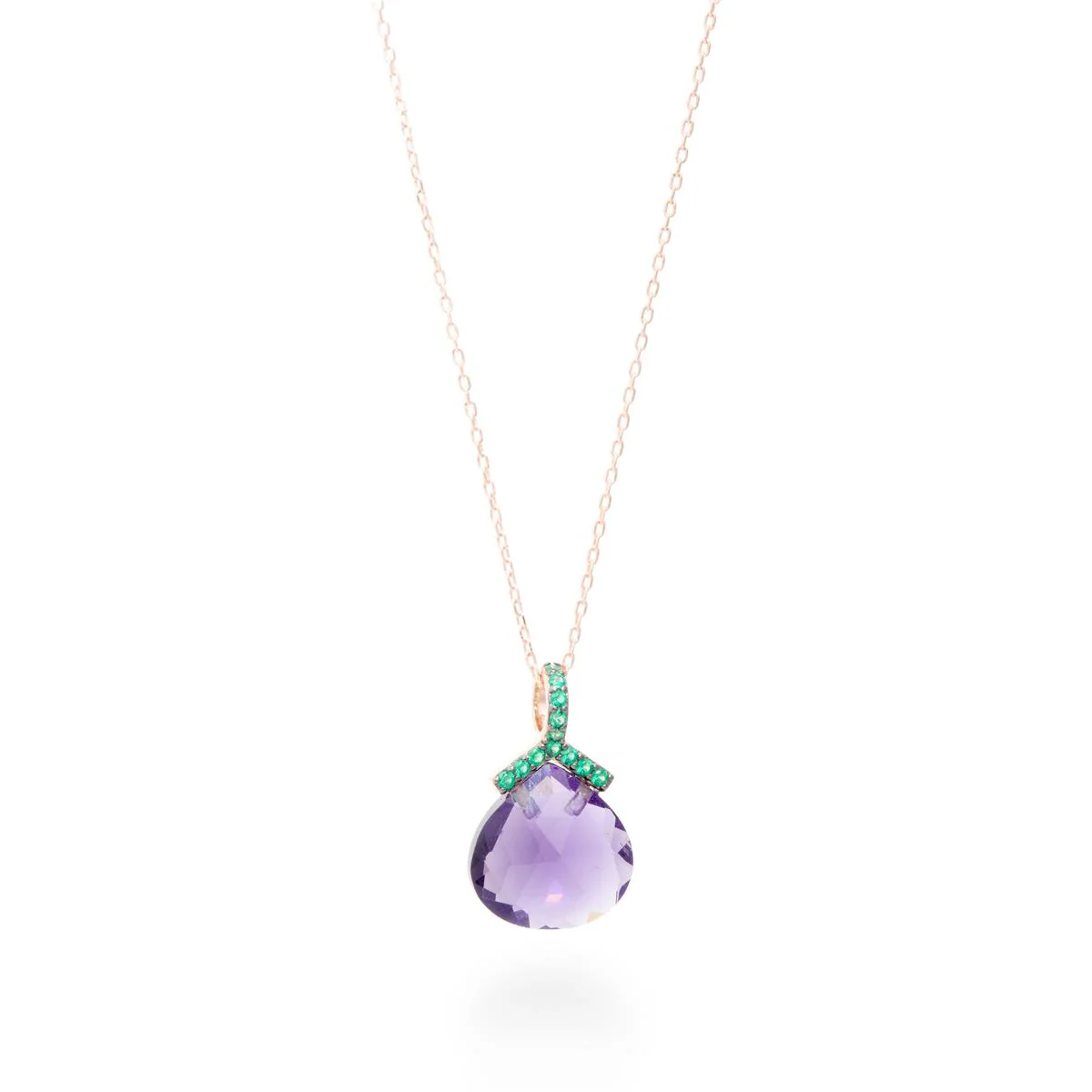 Colgante Ismat Plata, Oro R, Tsavor. y Amat. Cz - Ismat MORADO