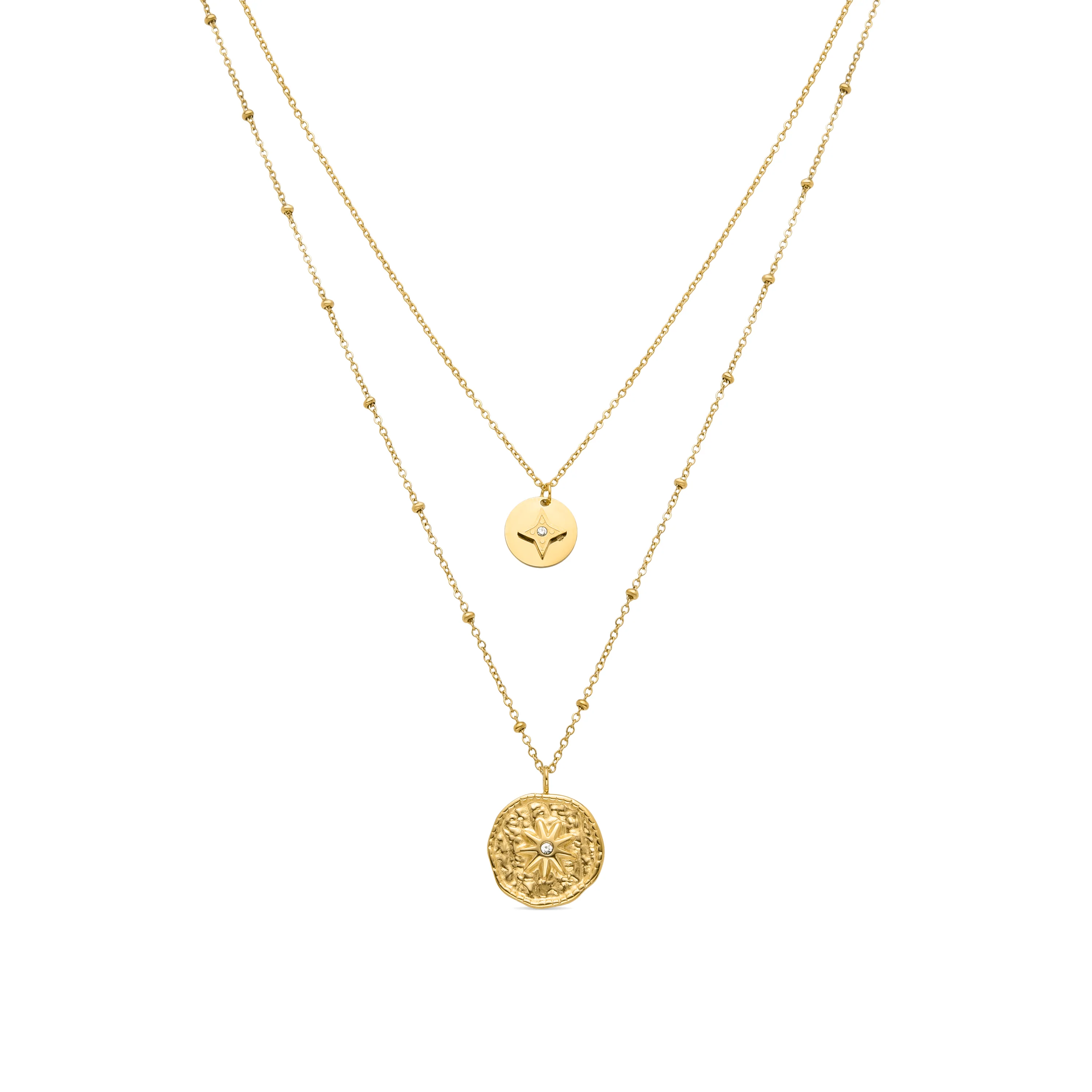 Collar de Circonita Brillante acabado en oro amarillo 18K- Issy