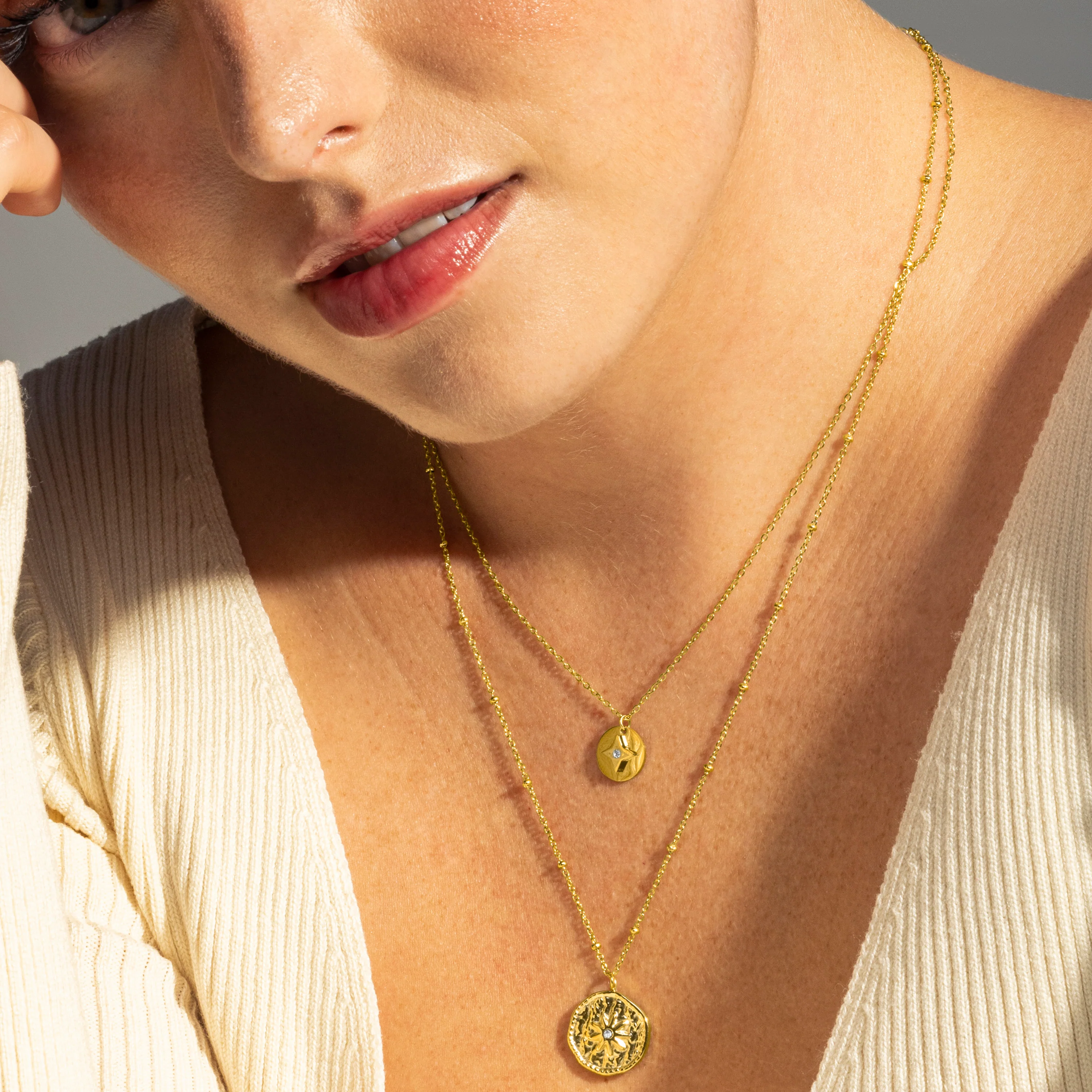 Collar de Circonita Brillante acabado en oro amarillo 18K- Issy - Image 3