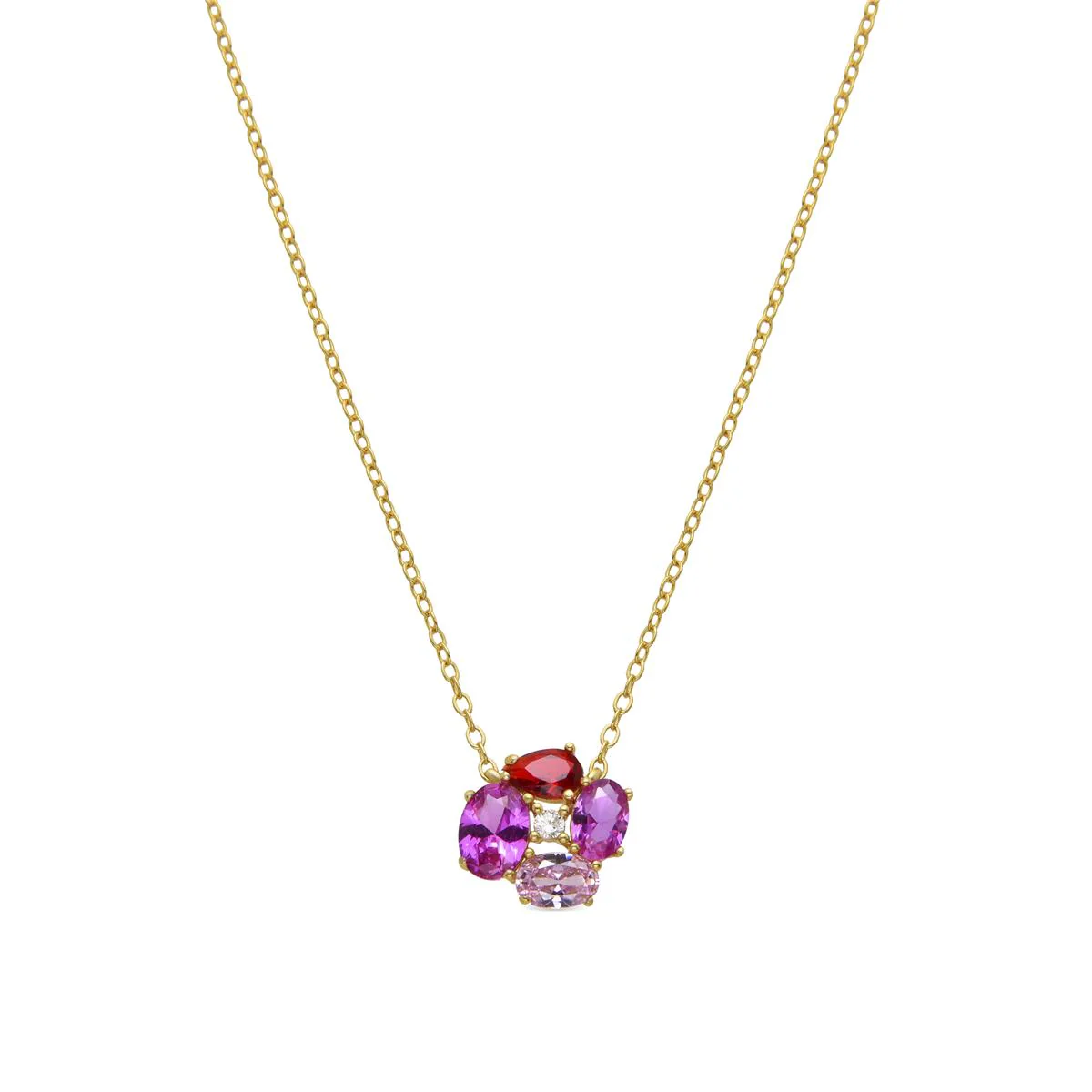Collar Itrio Plata de Ley 925 - Itrio ROSA