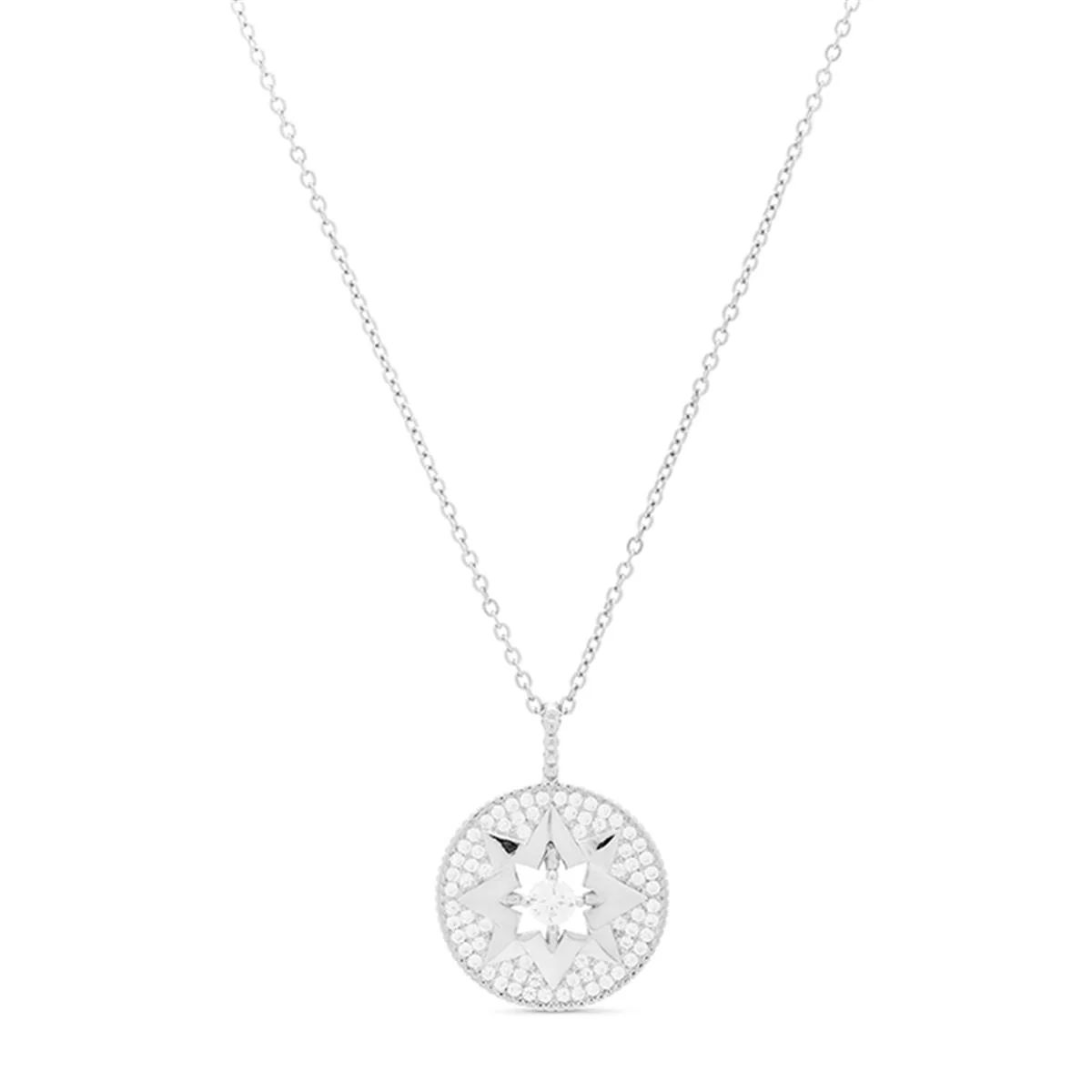 Collar Joanman plata y circonita brillante - Joanman BLANCO