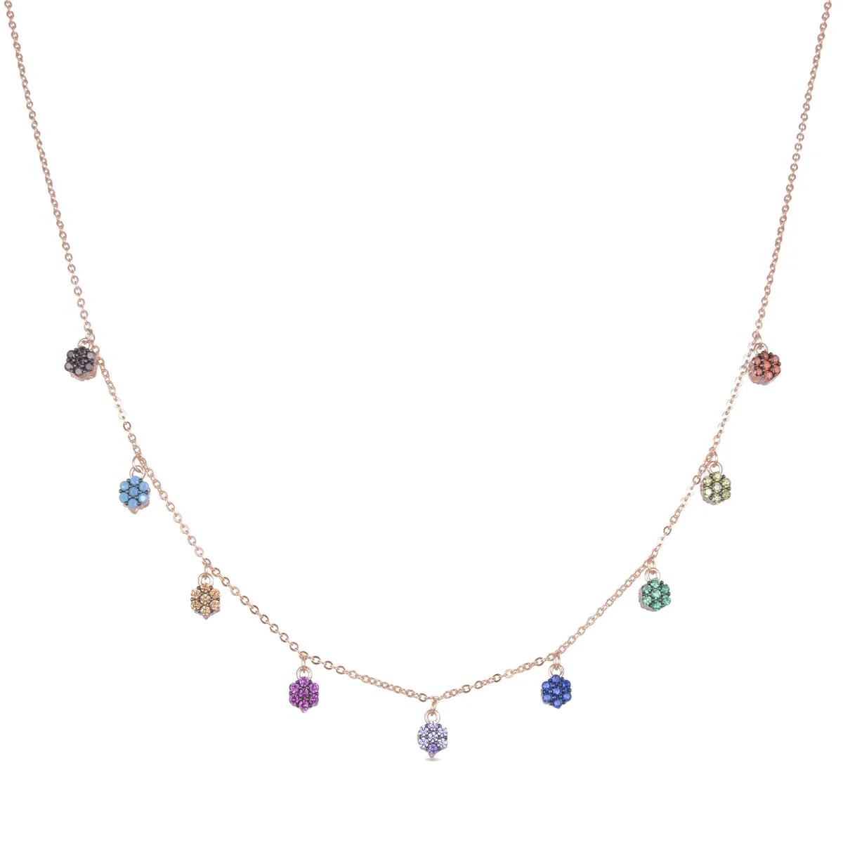 Collar Jusit Plata De Ley 925 - Jusit MULTICOLOR