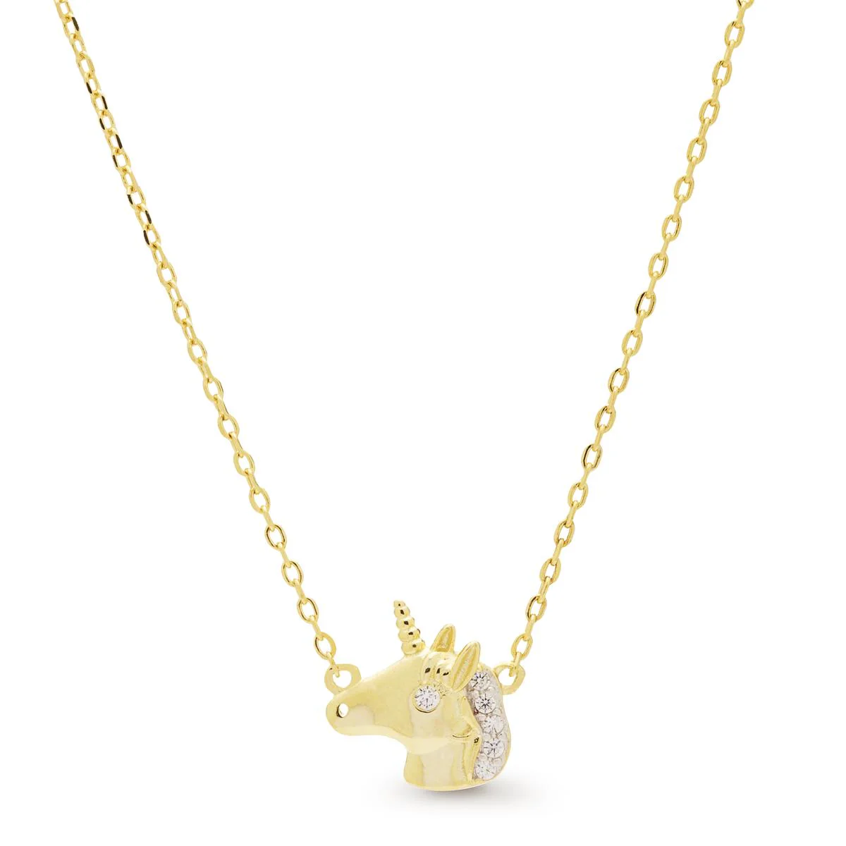 Collar Kesa De Plata De Ley 925 Con Baño De Oro Am - Kesa BLANCO