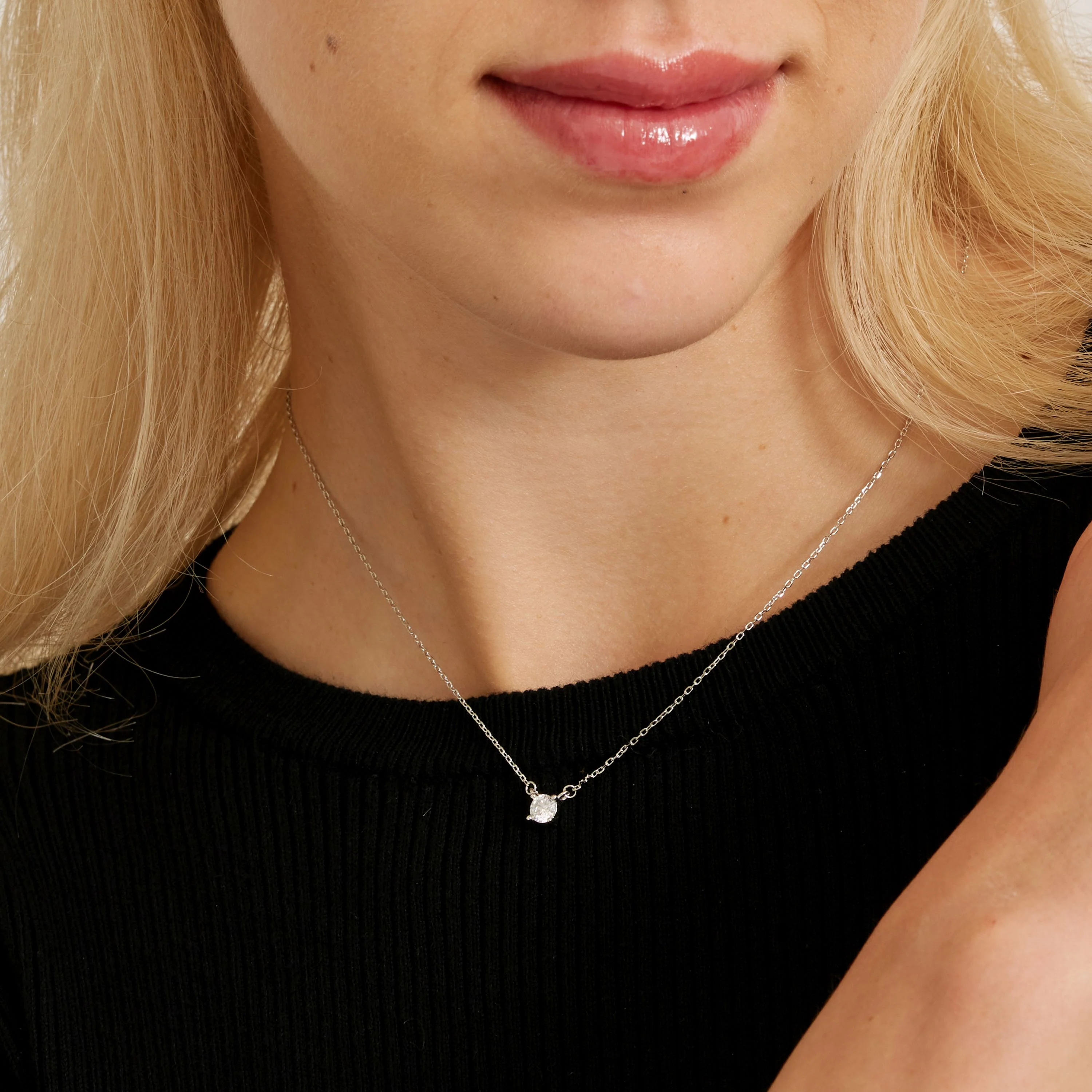 Collar de Plata de Ley 925 con Circonita Brillante acabado en rodio - Keval - Image 2