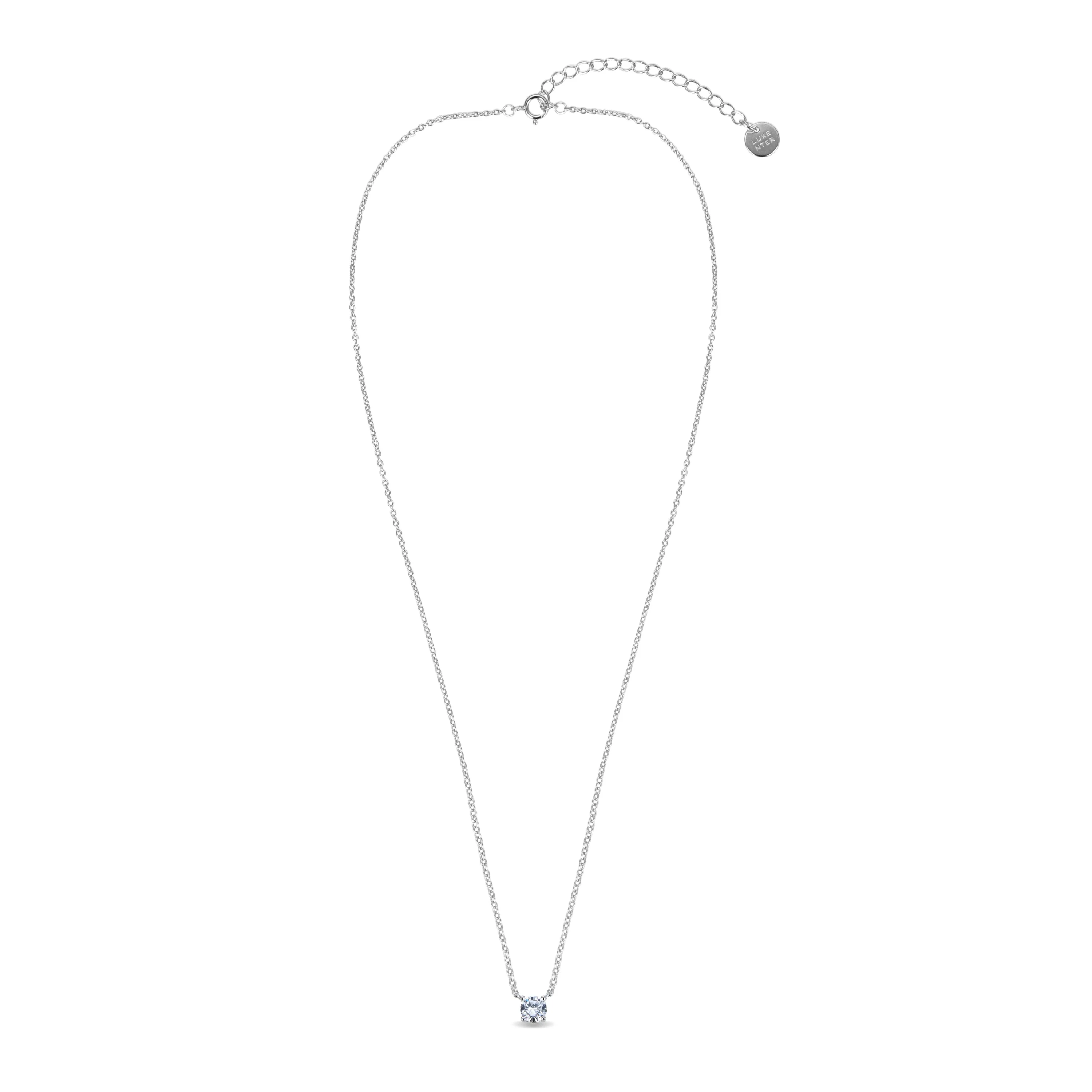 Collar de Plata de Ley 925 con Circonita Brillante acabado en rodio - Keval - Image 3