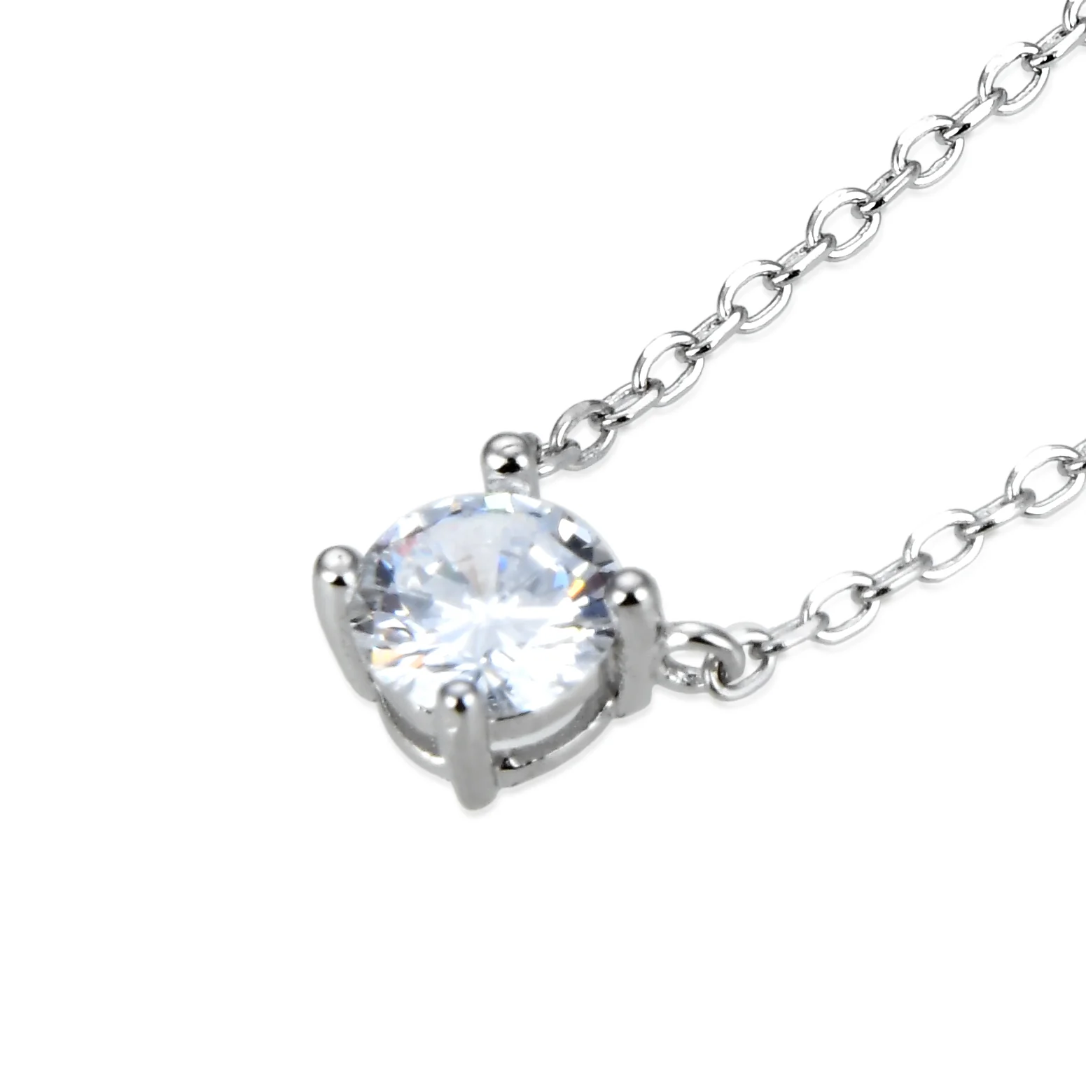 Collar de Plata de Ley 925 con Circonita Brillante acabado en rodio - Keval - Image 5