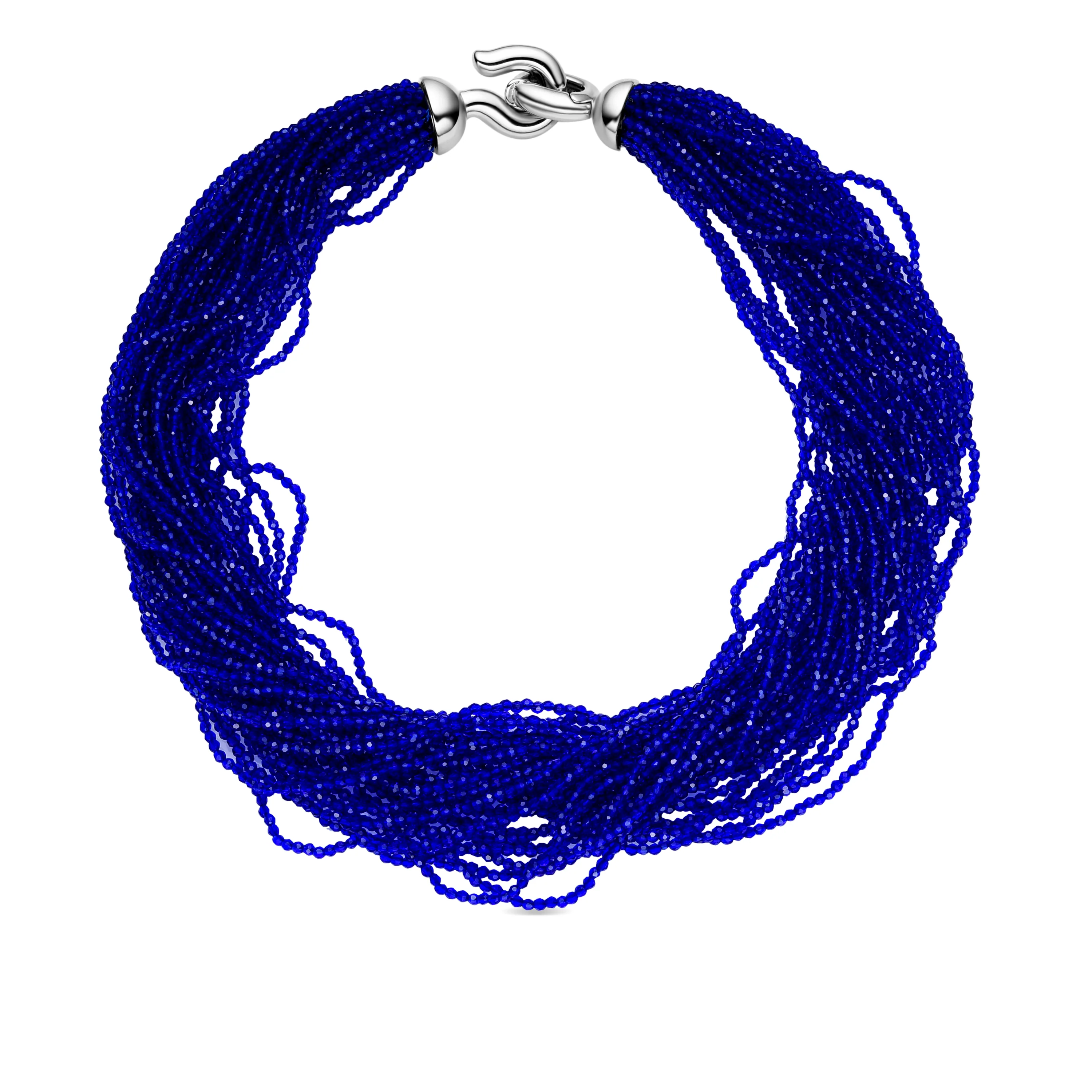 Collar Cristal Azul Oscuro acabado en rodio - Kibak - Image 3