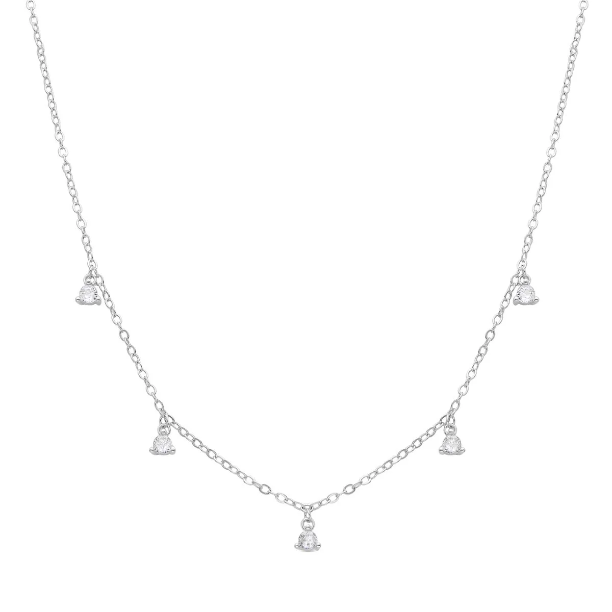 Collar Kisain acabado en rodio - Kisain BLANCO