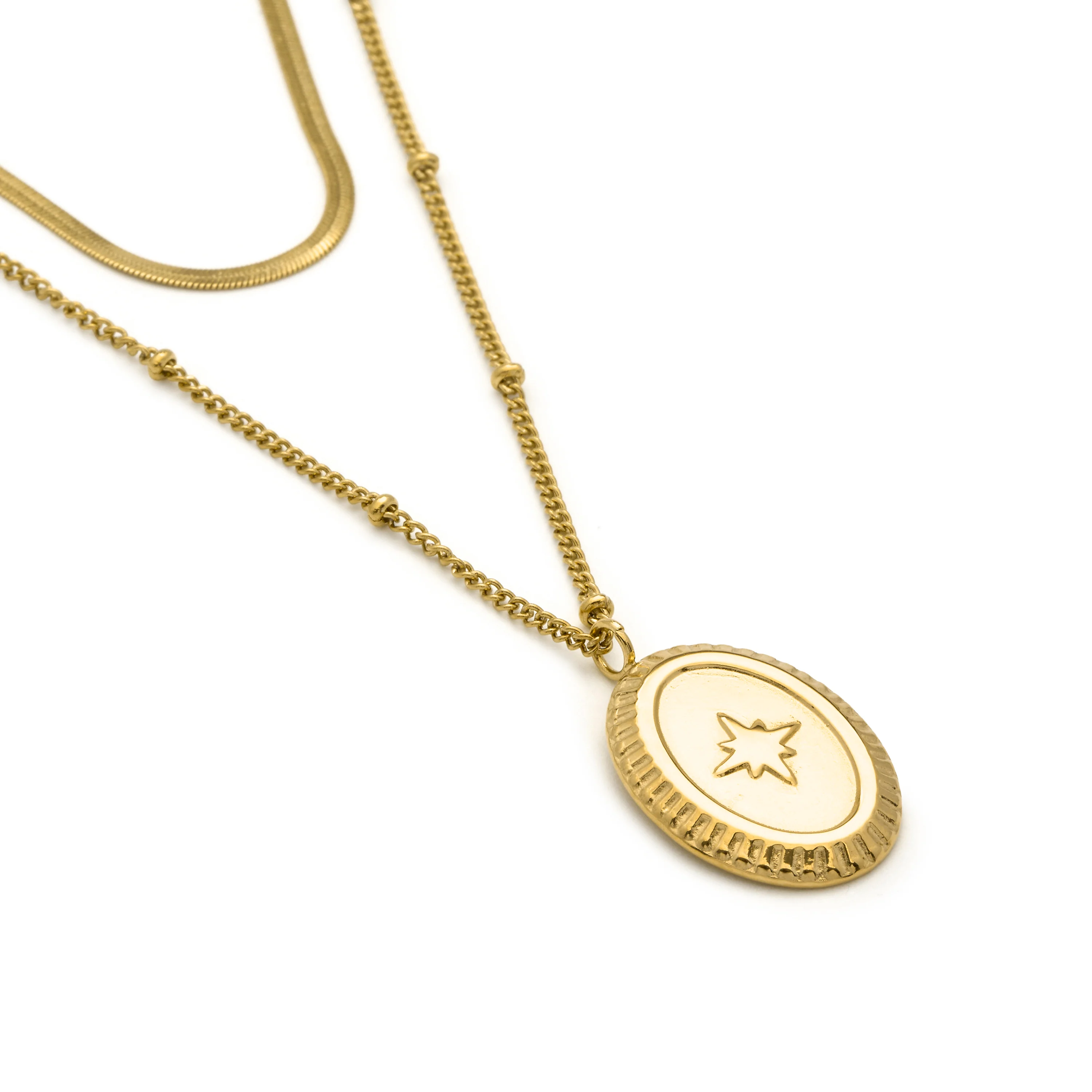 Collar de Circonita Brillante acabado en oro amarillo 18k - Laiwan - Image 5