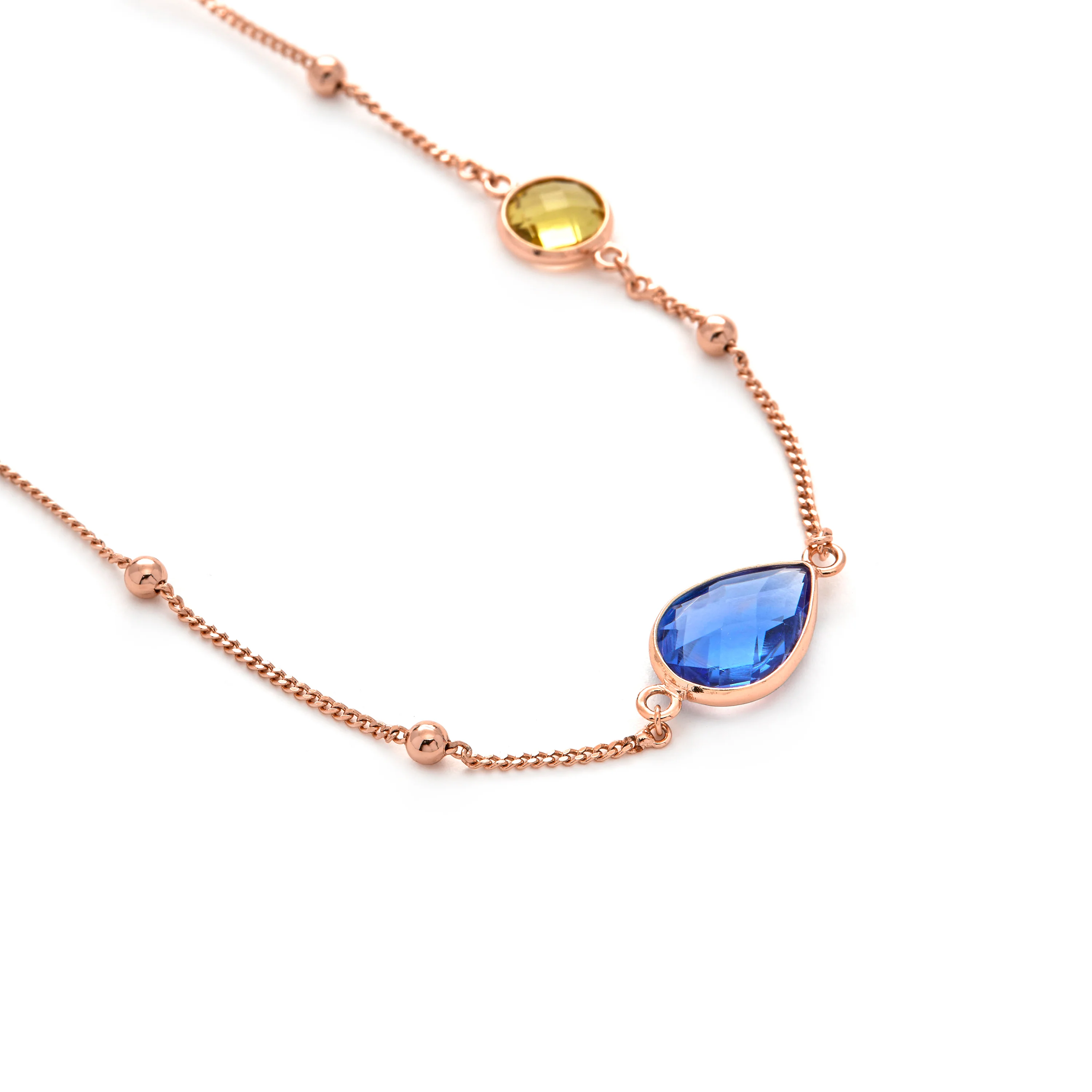 Collar de Cuarzo Hidrotermal Multicolor acabado en oro amarillo de 18k - Laswen - Image 5