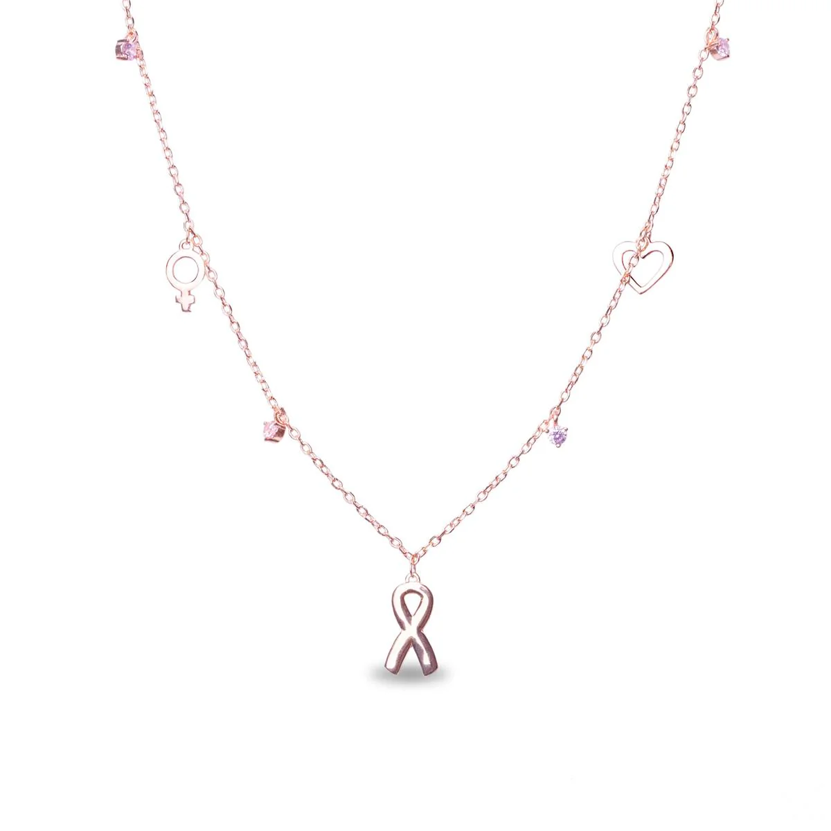 Collar Lazo Plata De Ley 925 - Lazo MORADO